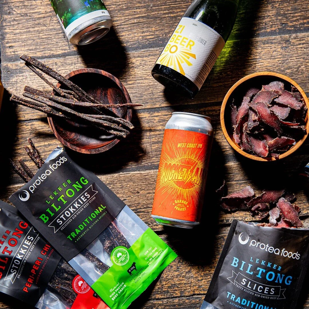 Biltong, beer and wine&hellip; our three favourite things.

#biltong #betterthanjerky #jerky #melbournefoodie #sydneyfoodie #melbournefood #perthfoodie #brisbanefoodie #adelaidefoodie #biltonglover #southafrica #southafricanfood 
@kimjanephotographer