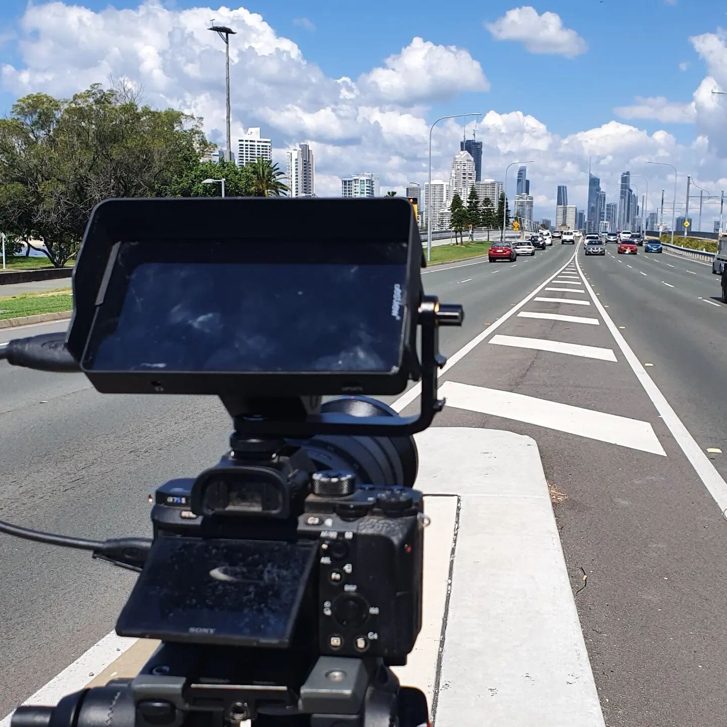 Capturing time lapse for a promotional video on the Gold Coast #infrastructure #traffic #timelapse #videography #sonyalpha