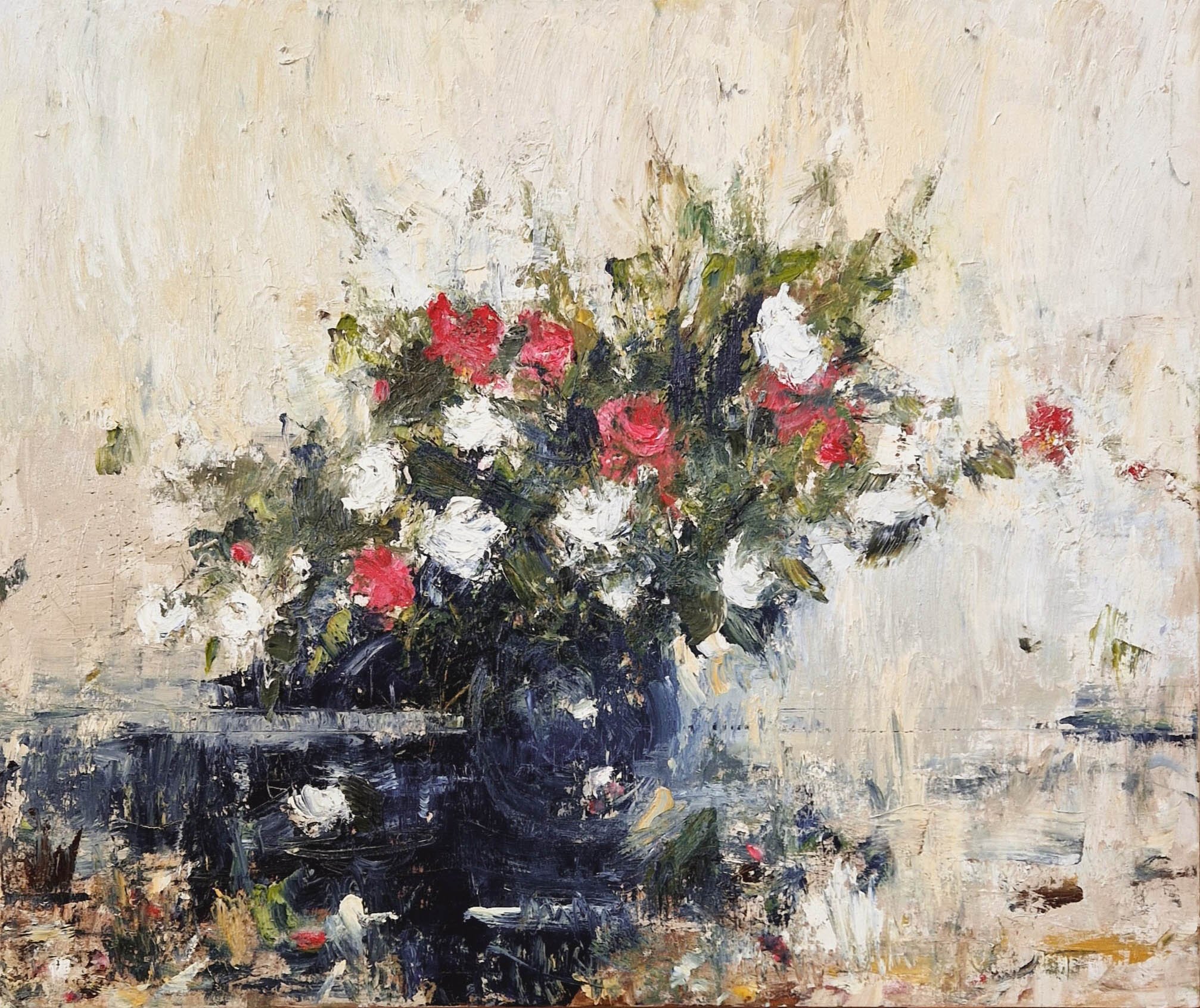 Roses in a Round Vase 100x120cm oil on canvas £4800.jpg