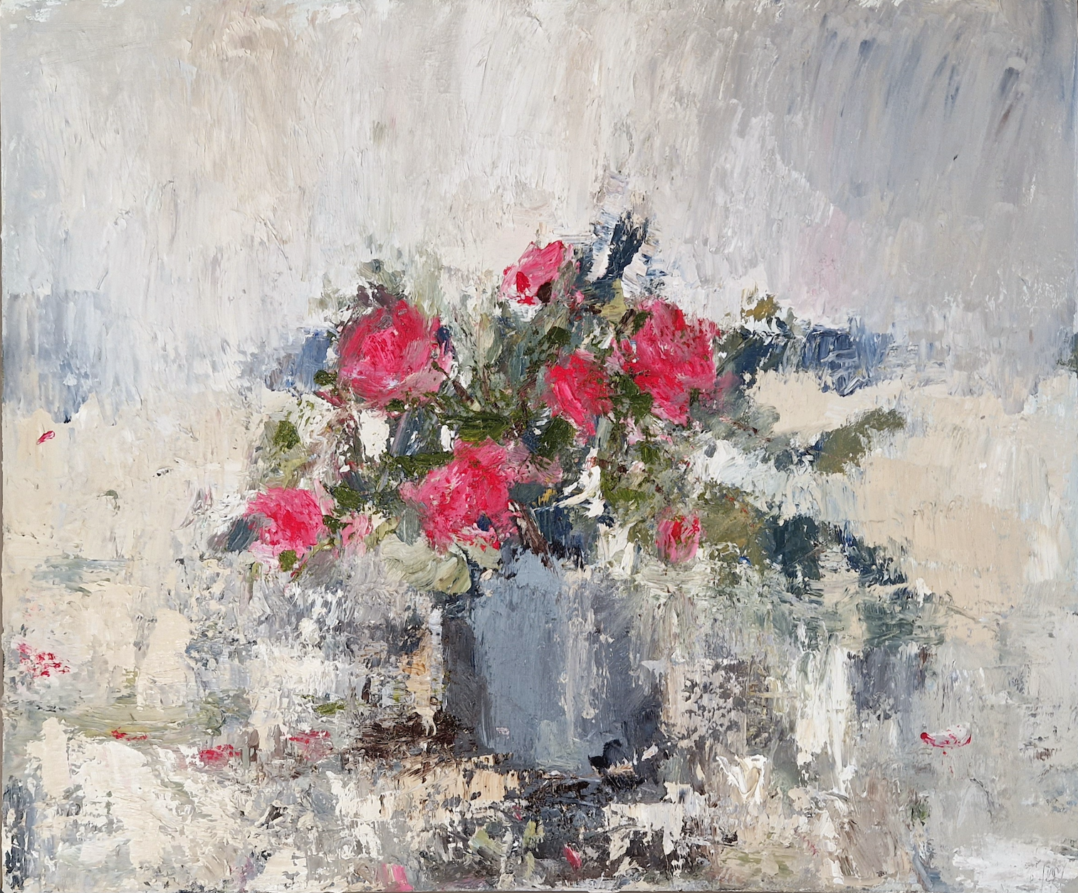 Pink Shrub Rose oil on canvas 50 x 60cm £1800.png