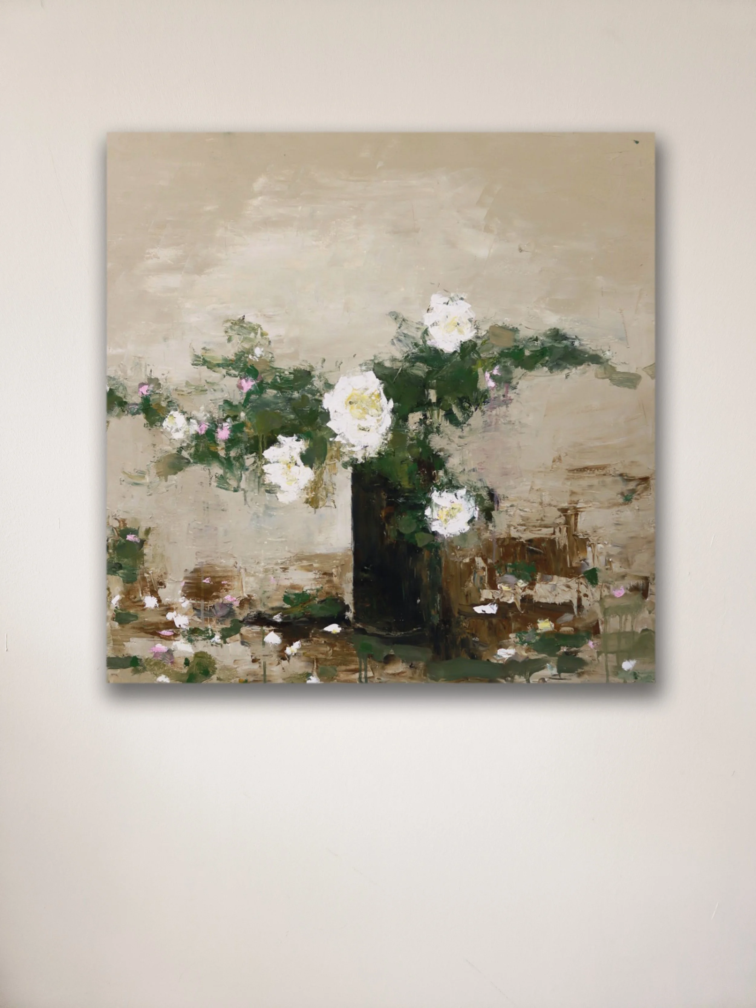 White Camellias oil on canvas 100 x 100cm on wall.jpg