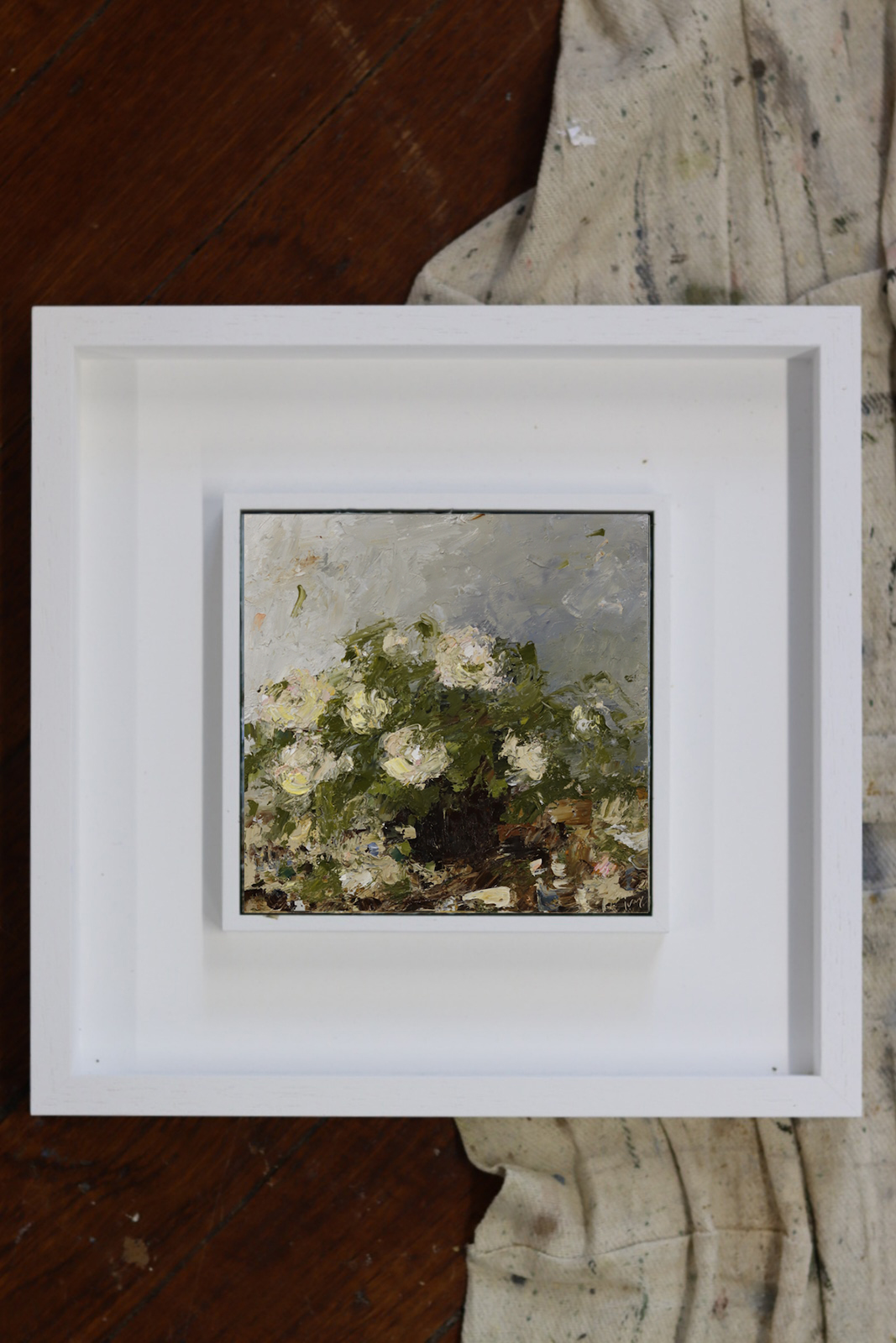 Soft Yellow Roses 20 x 20cm oil on panel studio £585.png