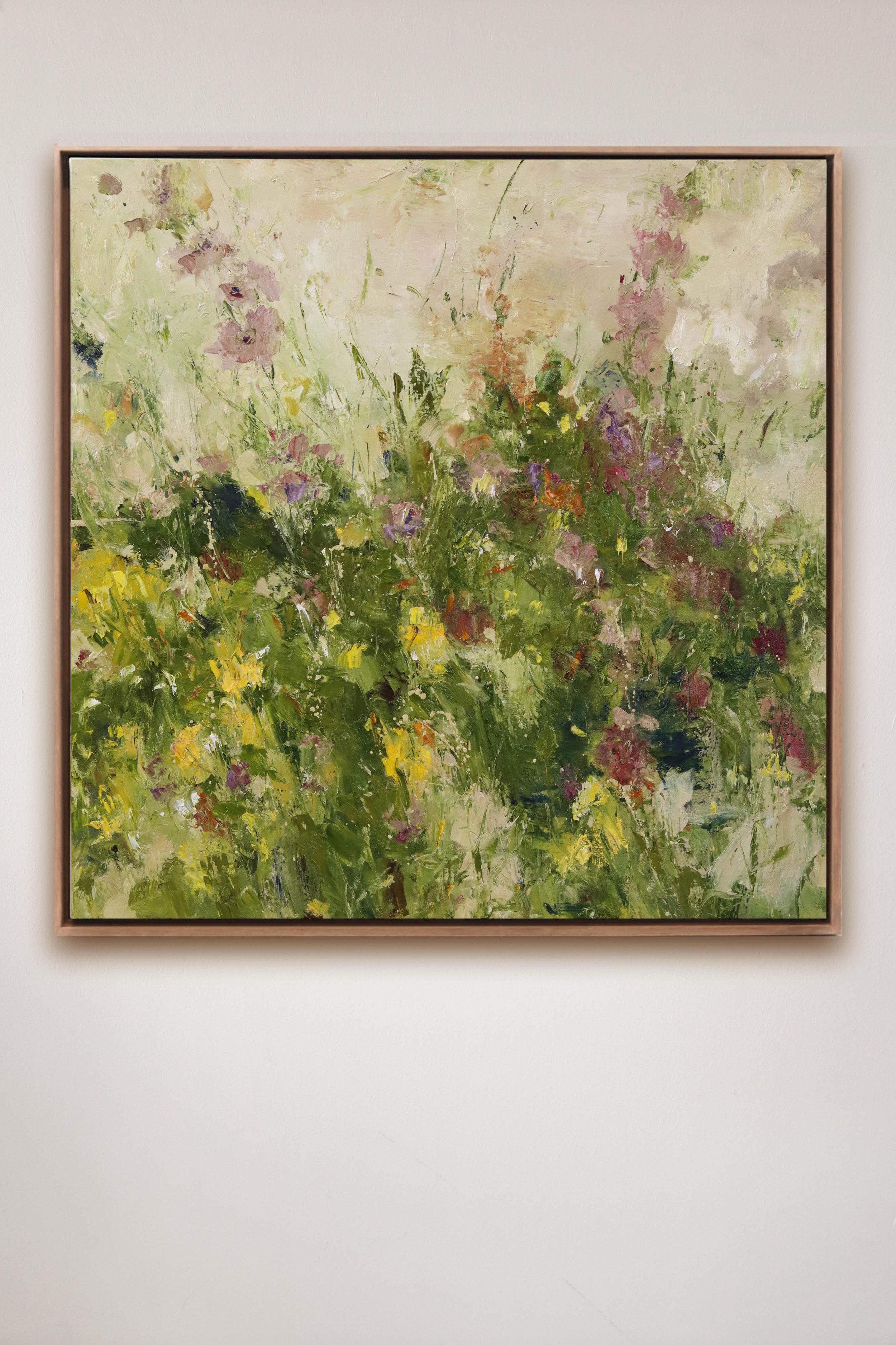 Summer Hedgerow II 80 x 80cm on wall framed £3500 .jpg
