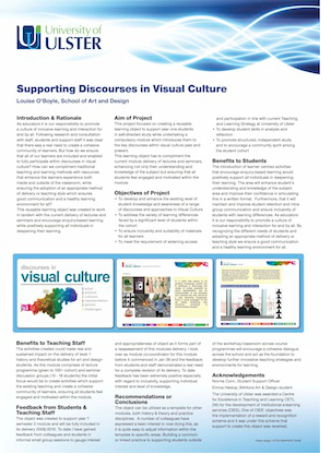 POSTER PRESENTATION AT THE 8TH E-LEARNING CONFERENCE, UNIVERSITY OF ULSTER, BELFAST