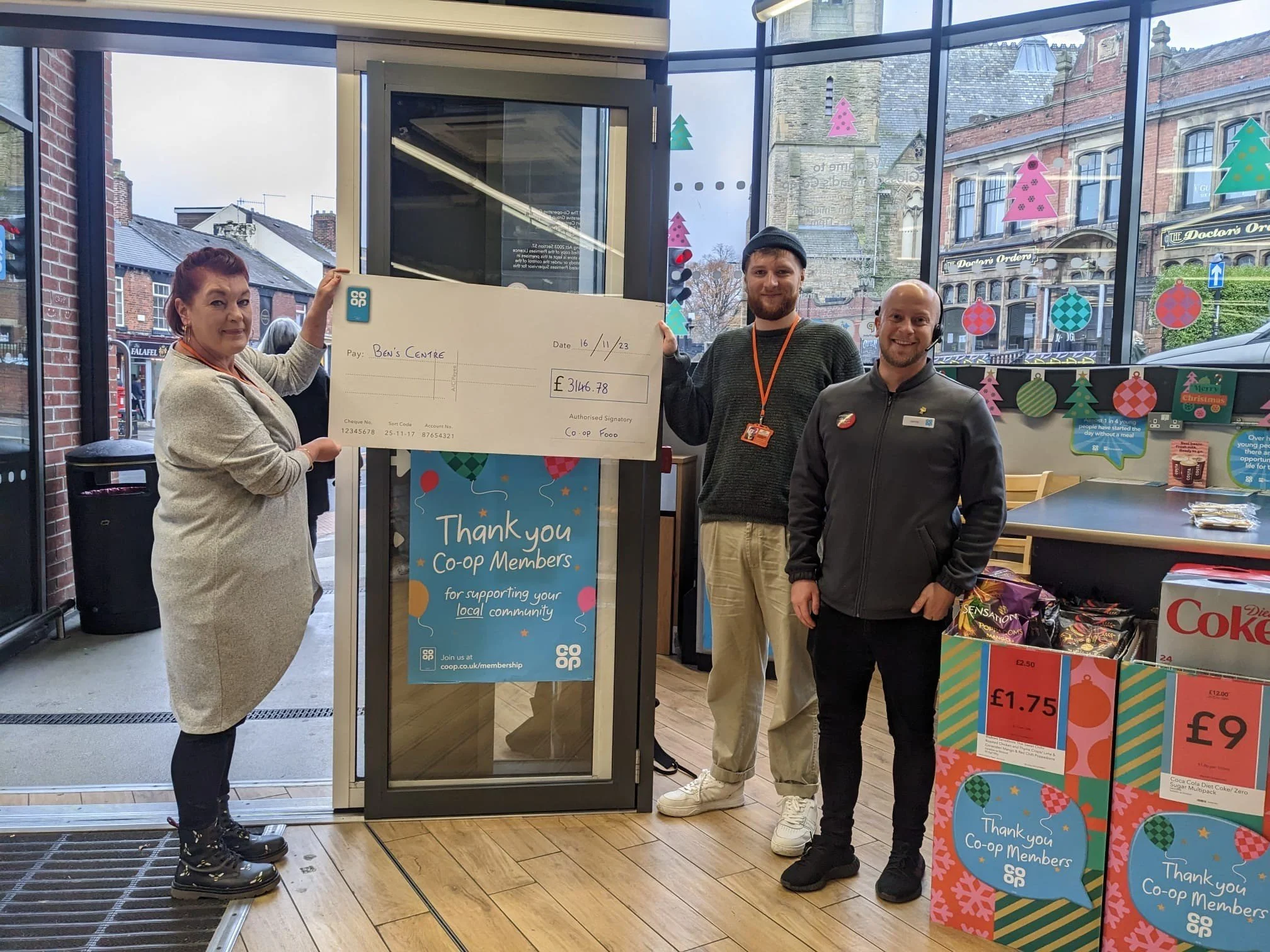 A great big 'THANK YOU!!!' to local Co-op members as well as the Glossop Road Co-op Team for raising £3146.78!