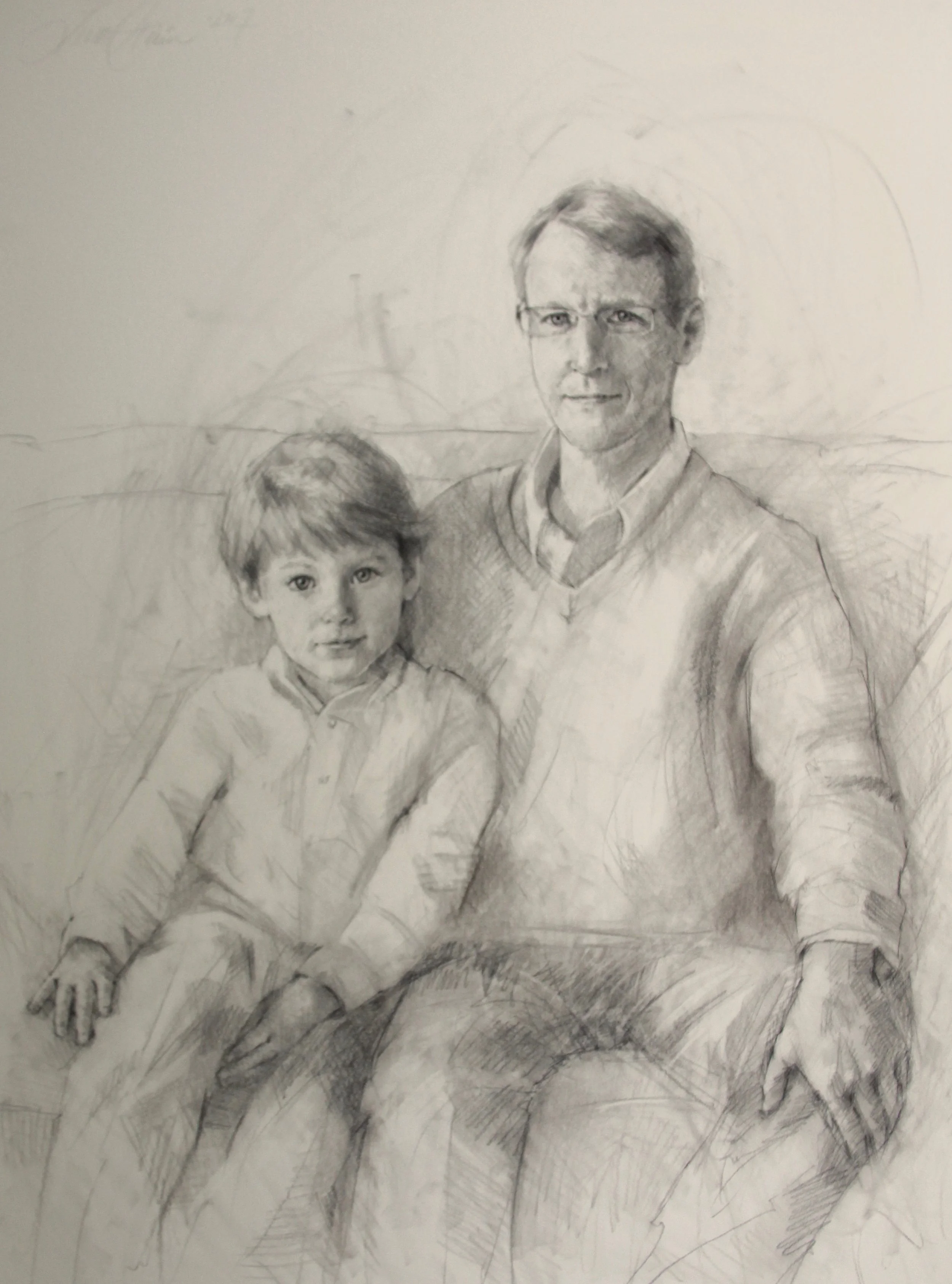 Roy and His Father Rob Charcoal.jpg