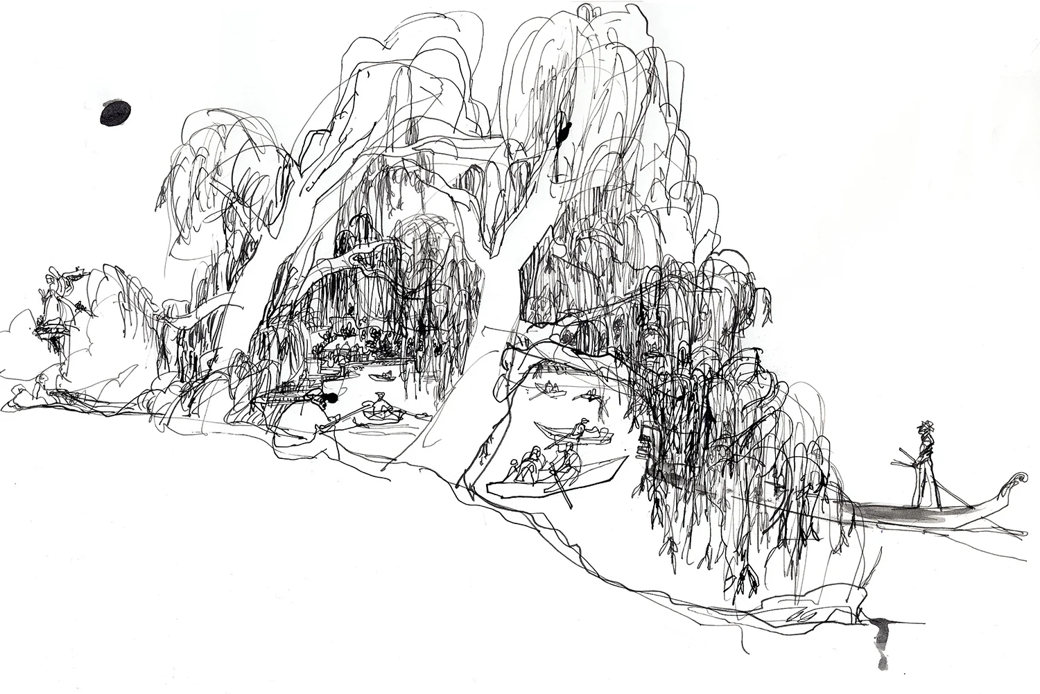Willow Tree and Gondola