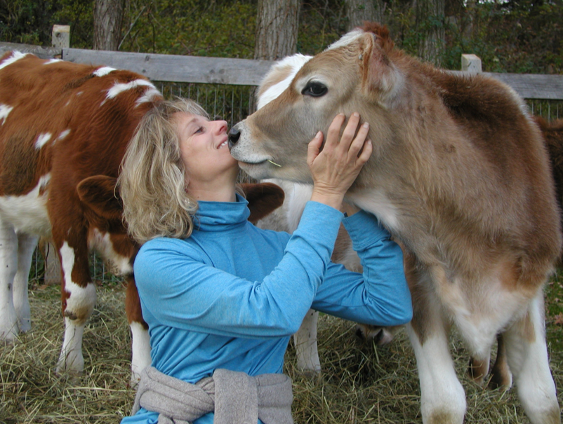 Kathy Stevens and friend / Courtesy Catskill Animal Sanctuary