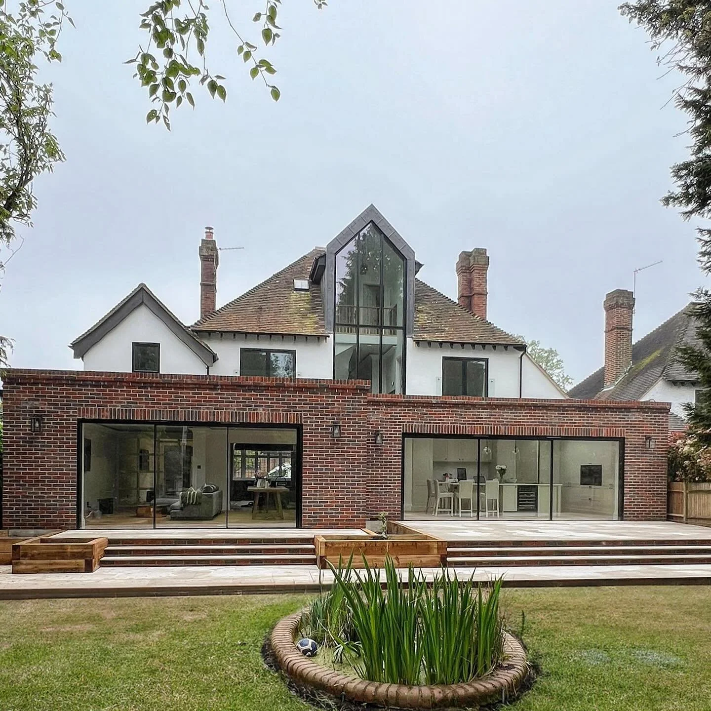 Birchwood

A stunning property with plenty of character nestled within the Petts Wood Conservation Area.

Some lovely brick detailing. The two storey glazed gable provides a sharp modern edge and architectural identity. 

Project delivered by @dlp.co