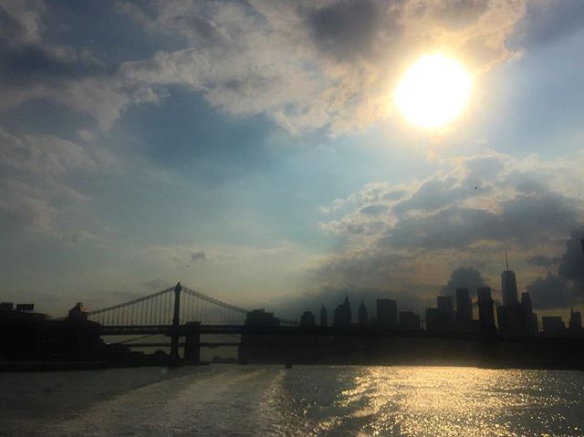 Today's commute was not bad #eastriver #eastriverferry #manhattan #workhardplayhard #livinginnyc #igny #igersnyc #ilovenewyork #skyline #nycbridges