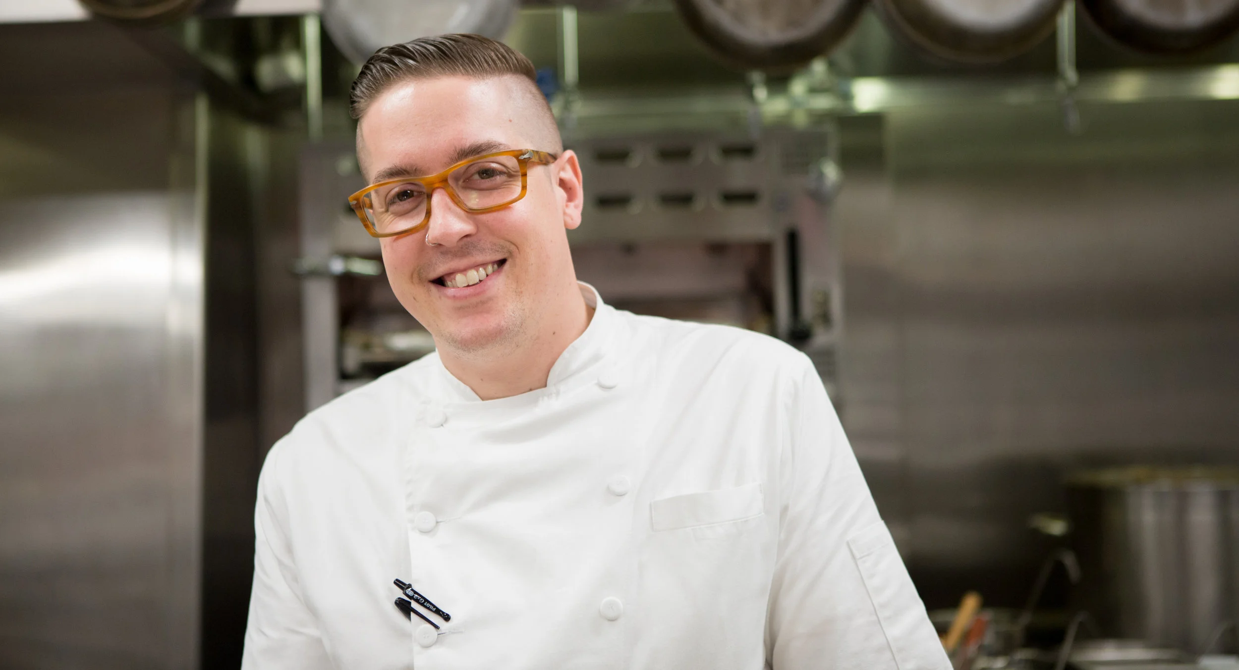 Joey's culinary career has been fast and full of promotions. On his sister's recommendation, Joey was simply looking into attending culinary school, when he fell in love with cooking and enrolled immediately after high school at the California Culinary Academy in San Francisco. Chef Joey loved the rush and competitiveness of cooking school; the idea of learning the same skills and fighting for the same spot was a constant motivation to hold himself to the highest standard. Joey's career was launched while attending culinary school. He began working for Wolfgang Puck's Spago in Palo Alto as a stage. Joey credits then Spago Chef, Aram Mardigian, with seeing his potential and paying special attention to him, teaching him everything he knows about being a restaurant chef. Joey was promoted steadily during the next three years at Spago, starting as a saucier and leaving as Banquet Chef when the restaurant closed in 2007. Joey worked for Rolland Passot and Brian Berling as Executive Chef of Tanglewood on Santana Row in San Jose before starting with Chez TJ as Sous Chef in 2009, becoming Executive Chef in 2011. Chef Joey has a straight-forward food philosophy: don't over do it. Joey grew up eating simple food; mom's pork chop and potatoes and hamburger pie. Many of his dishes are sparked by nature and the world around him. Following his belief that it is harder to show restraint, Joey's menus let the ingredients do the talking; he surprises diners with a new spin on foods they might already know. Joey has been awarded numerous accolades from critics. He retained Chez Tj’s one Michelin Star for the Michelin Guide 2012 and 2013. This highly coveted award makes him the youngest American born chef to hold a Michelin Star . Early in the new year Joey was then included in a respected list of up and coming hospitality professionals awarded by Zagat. This was the first year the Zagat 30 Under 30 award was selected for the Bay Area. Shortly after, in March of 2012, Joey was featured in the San Francisco Chronicle for the Rising Star Chef award given to five chefs in the Bay Area that show extreme promise. Joey went on to take over as excutive chef of San Francisco’s famous Wayfare Tavern. At Wayfare Tavern he garnered a 3 star review from the San Francisco Chronicle and helped put the restaurant on the top 100 restaurants in San Francisco. Not one to pass up an opportunity to be a partner in an exciting new 2 venue space. Joey left to open up Cadence with attached jazz bar Mr. Tipple’s Recording Studio. At cadence Joey gained rave reviews in the short lived life that was. Mr. tipple’s strives on with elevated bar food and live music.