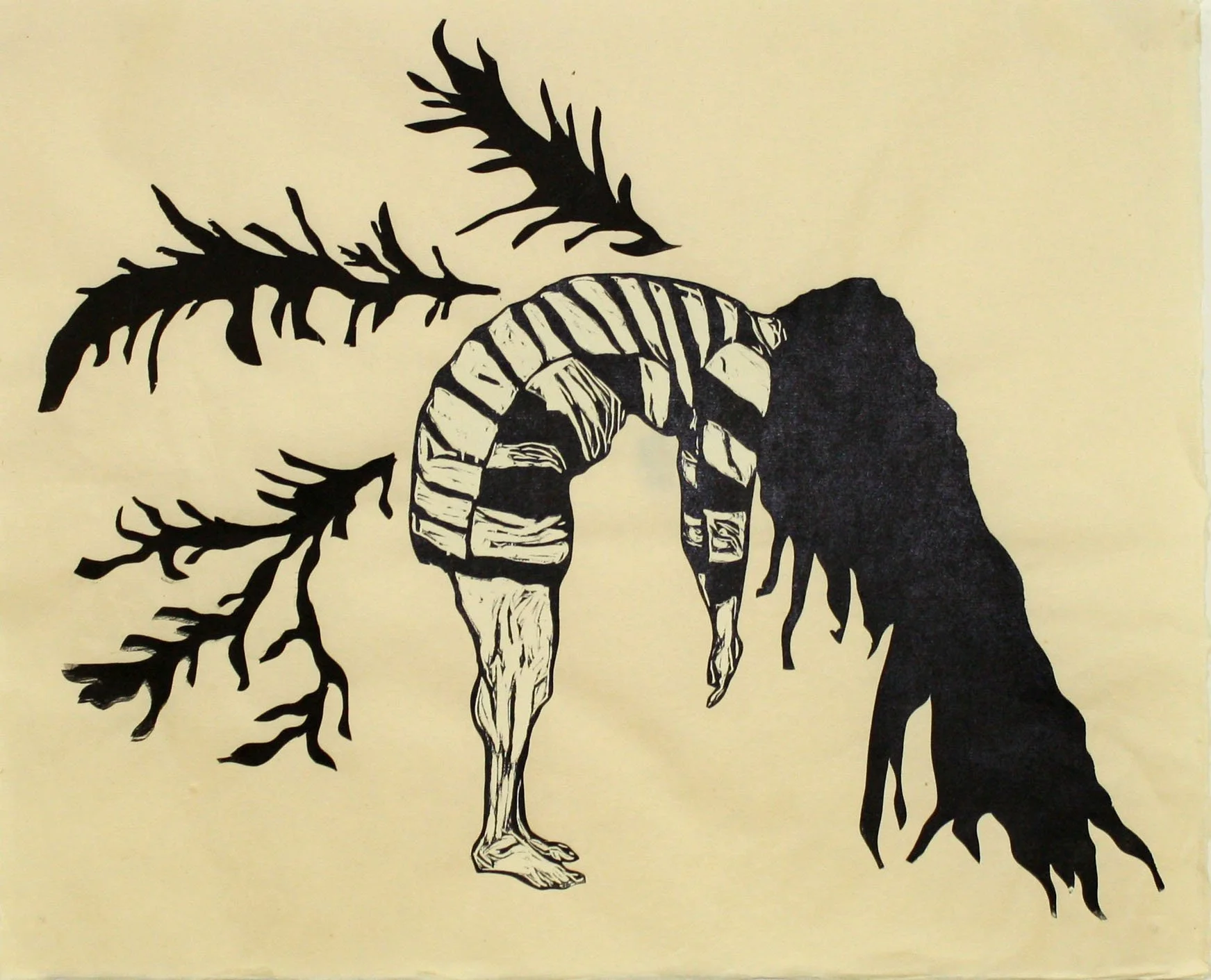 Memory Isn't A Trusty Sword: 2-color relief print