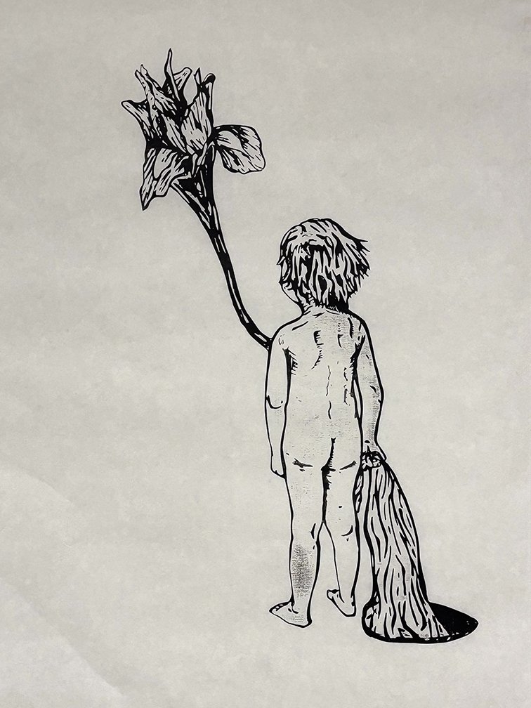 The Other Thing: 1-color relief print