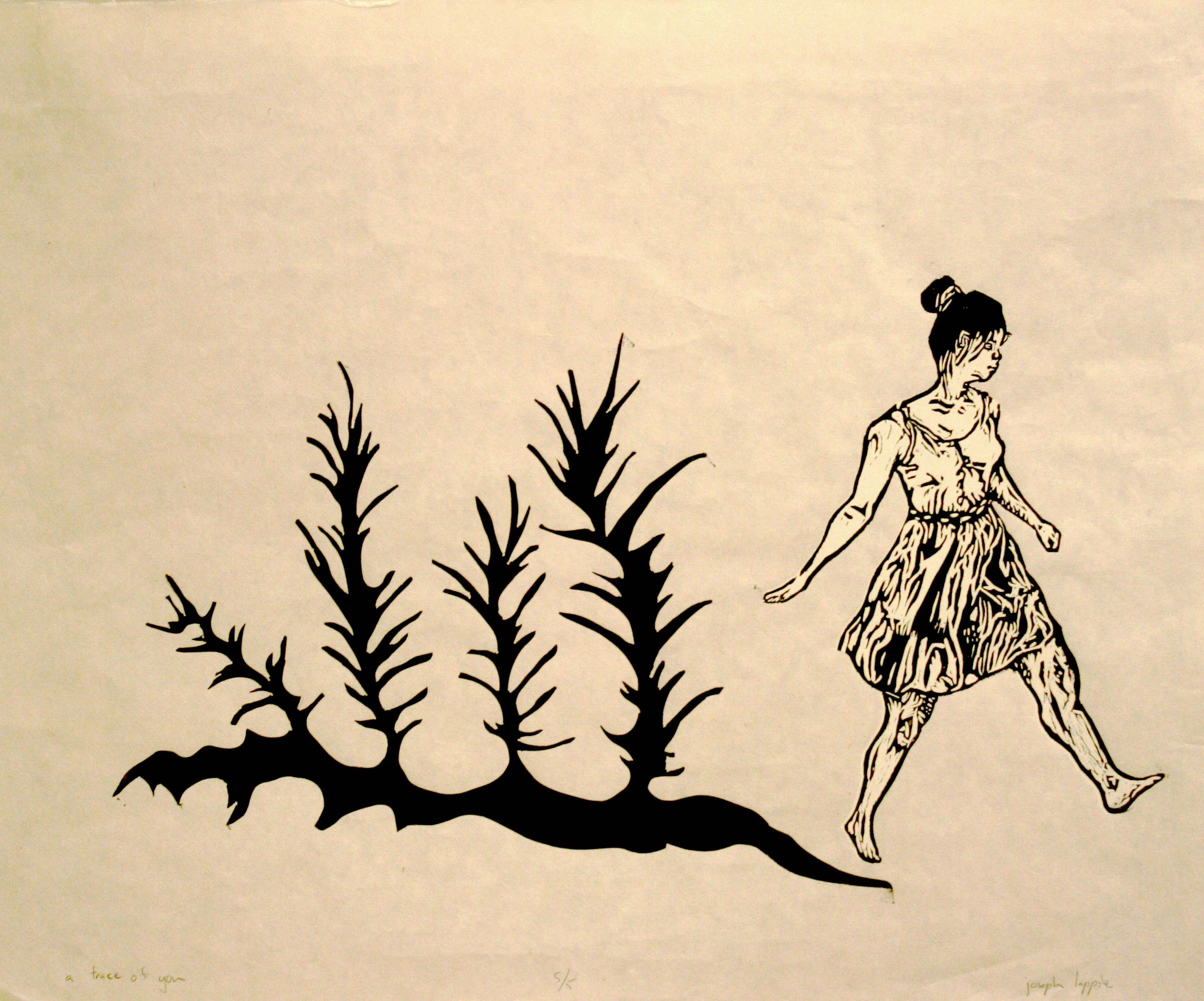 Traces of You: 2-color relief print