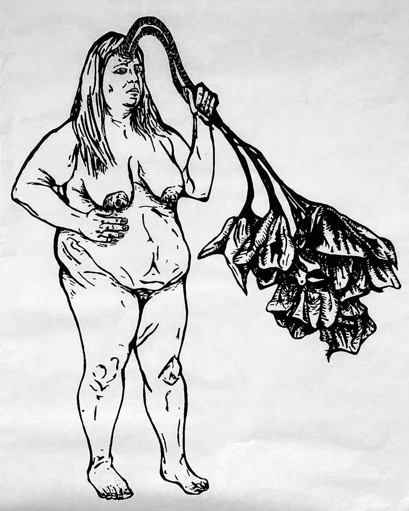 The Mind: 1-color relief print