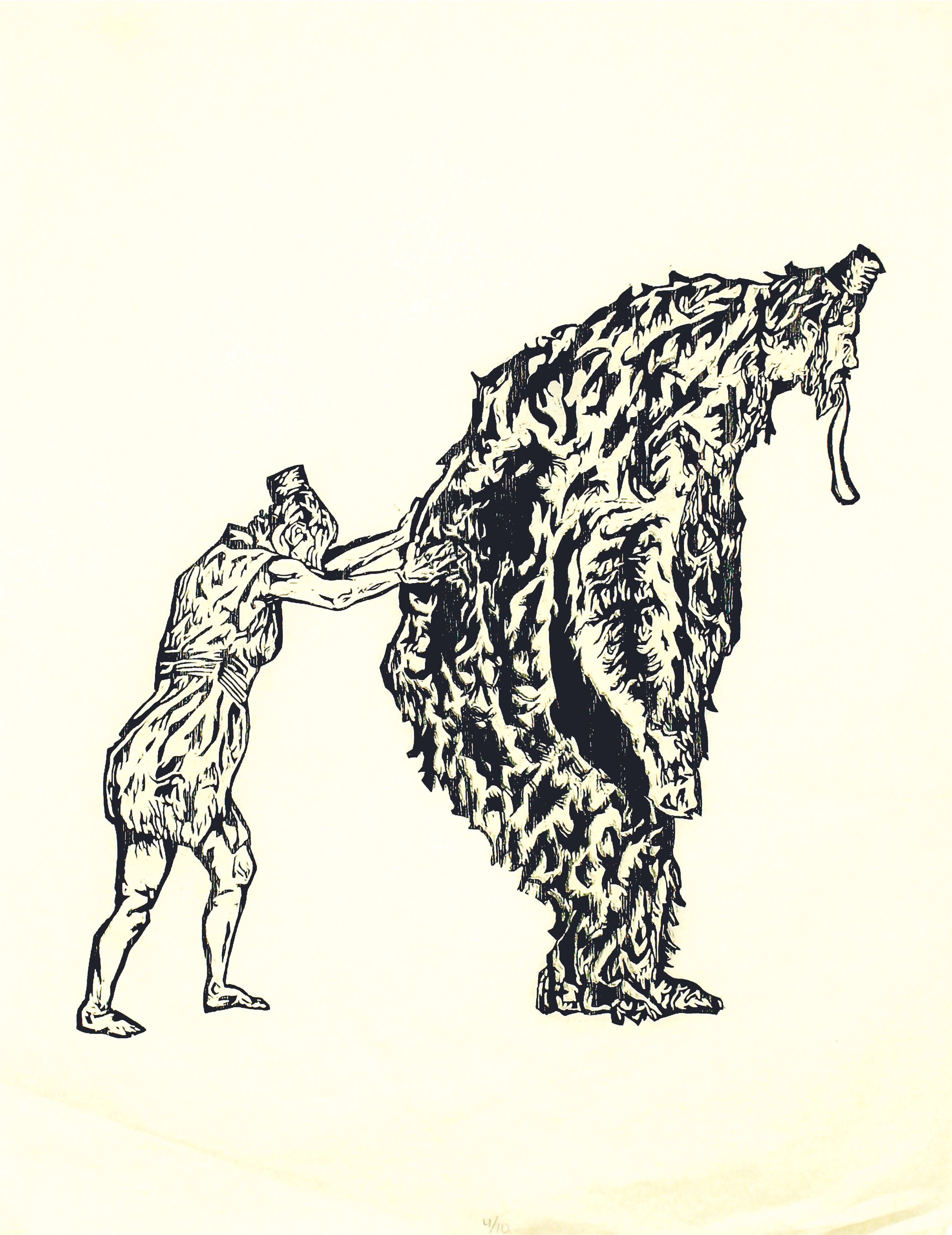 How It Feels To Lose: 2-color relief print