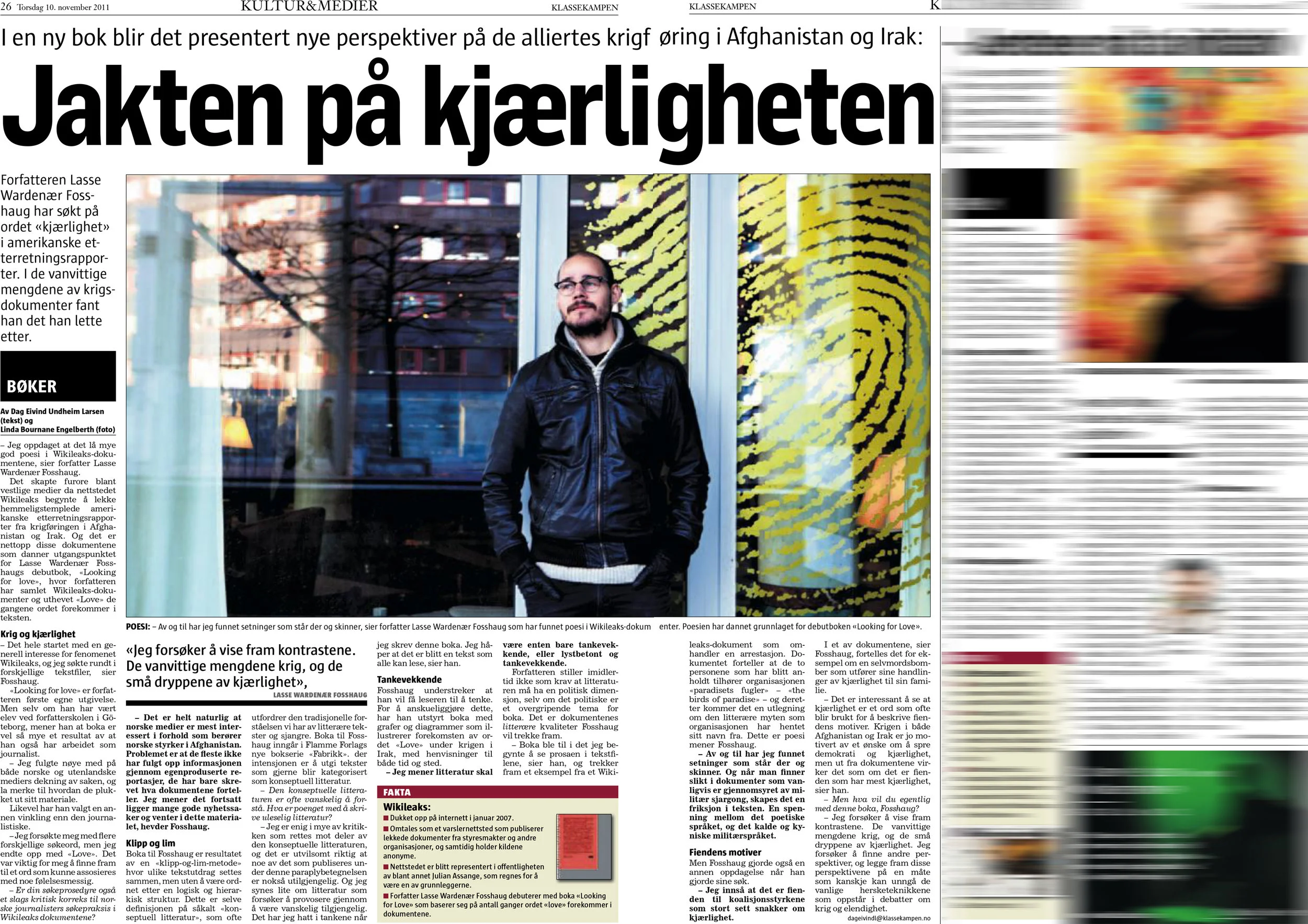 Faksimile fra Klassekampen 10. november 2010.