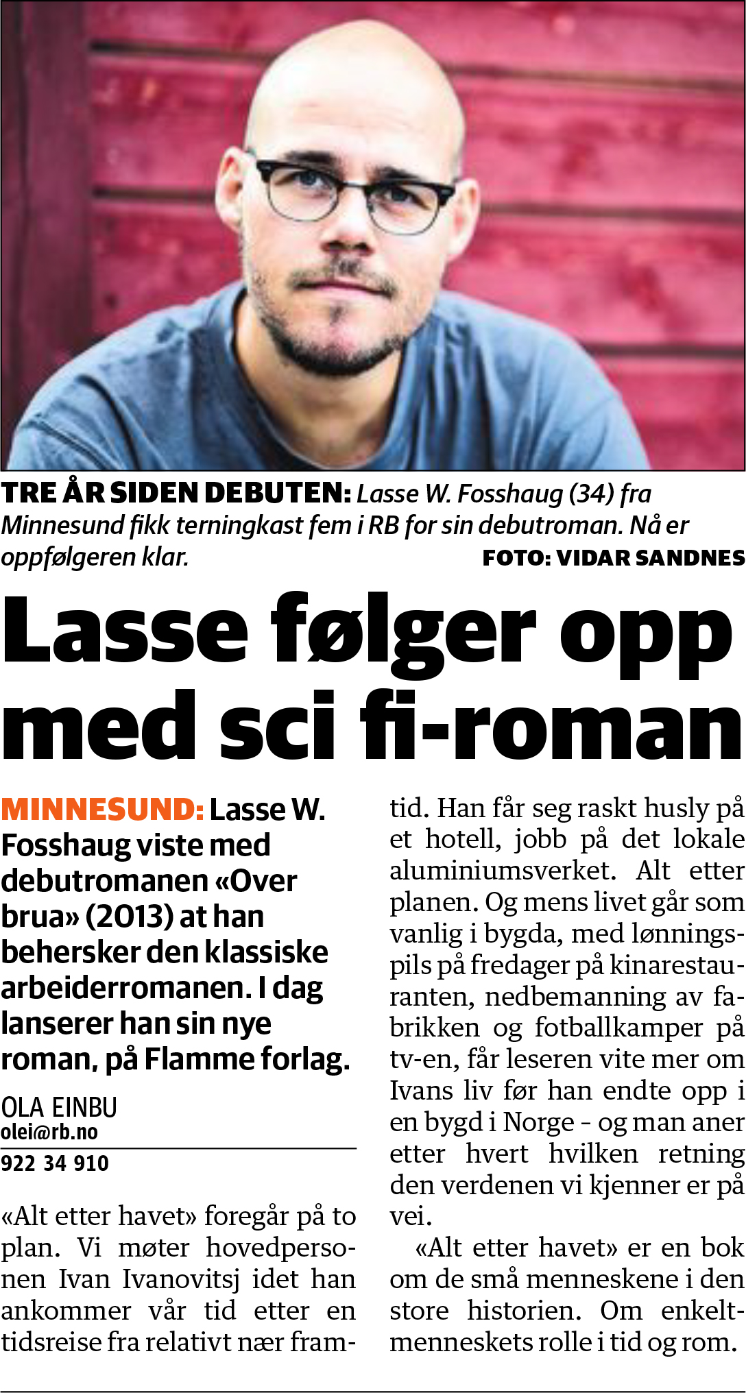 Faksimile Romerikes Blad 16. januar 2017