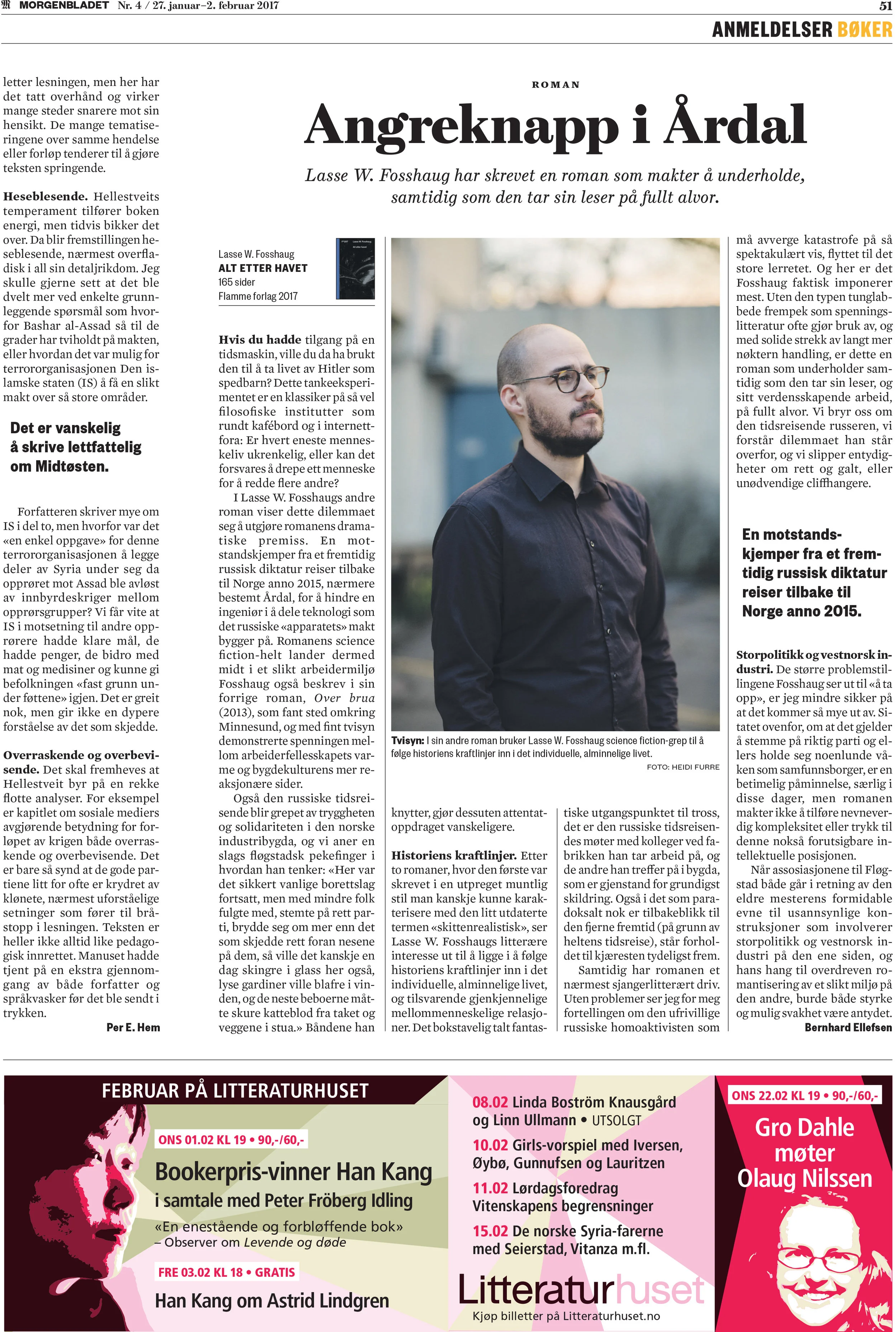 Faksimile fra Morgenbladet 27. januar 2017.