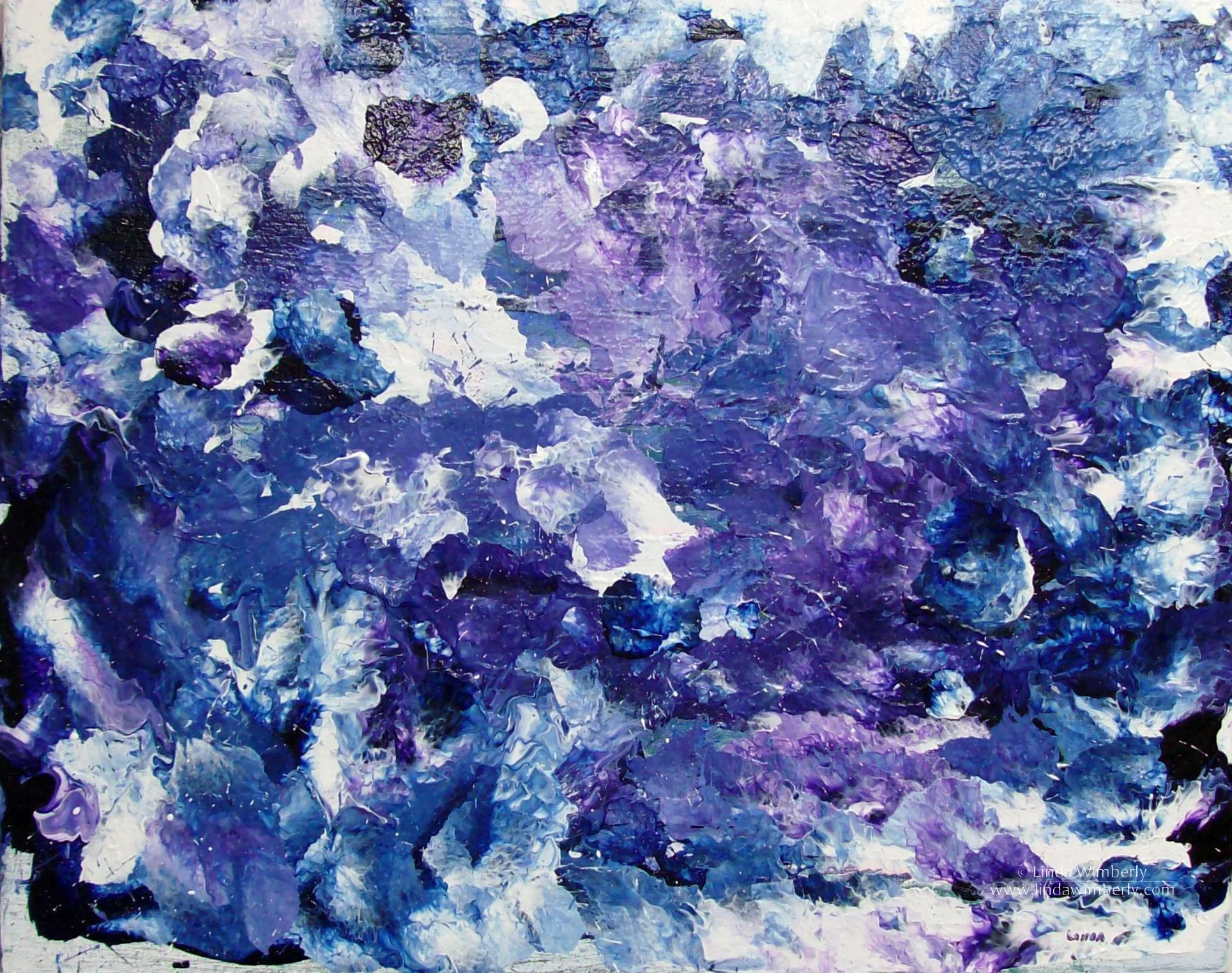 Rapids - 20 x 16" (acrylic and oil pastels)