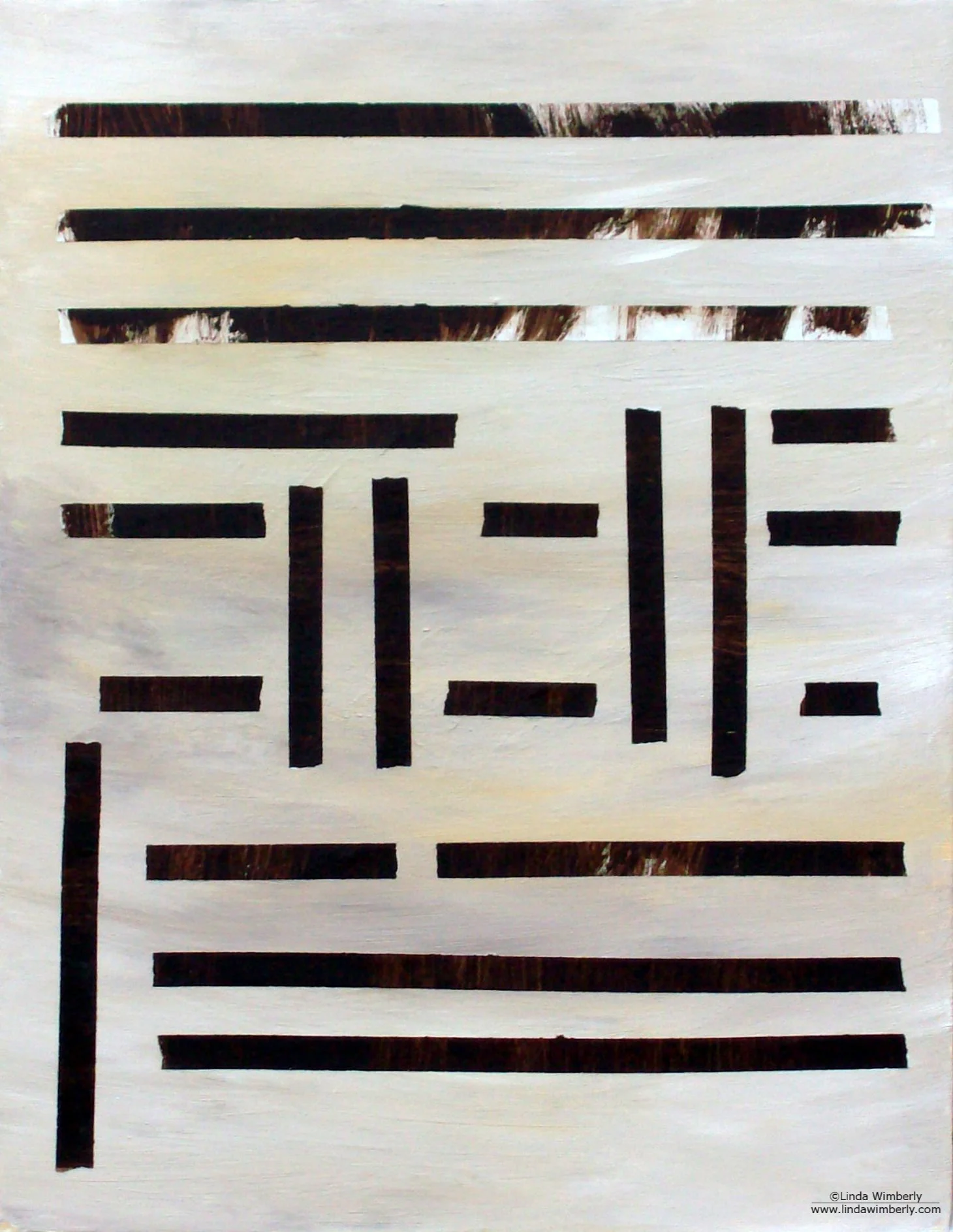 Vigilance - 18 x 14" (acrylic and torn paper)