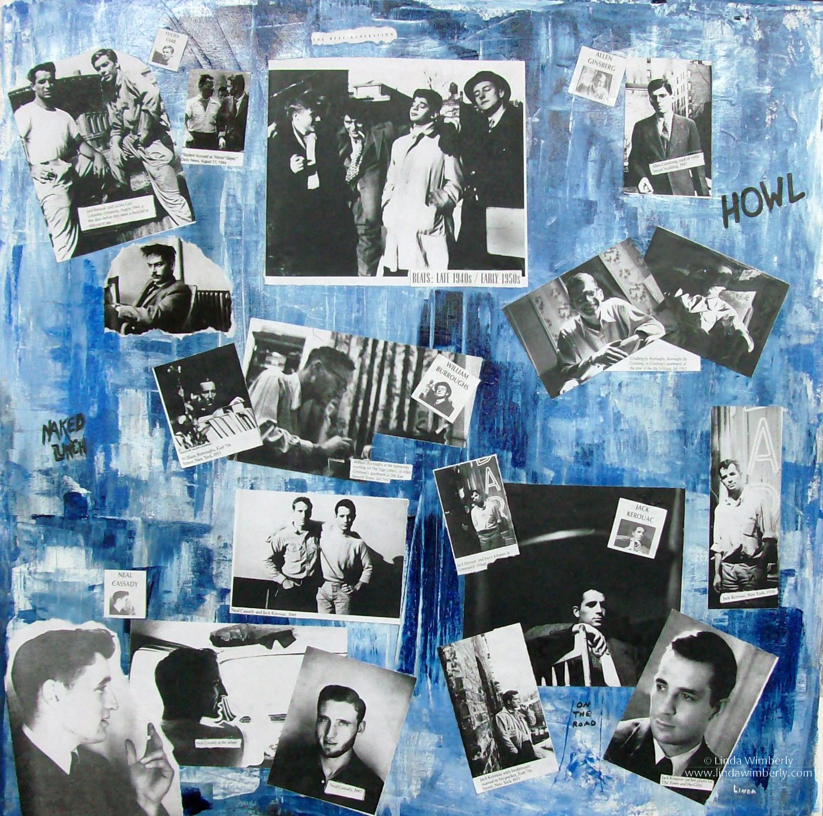 The Beat Generation - 24 x 24" (acrylic, paper) - SOLD