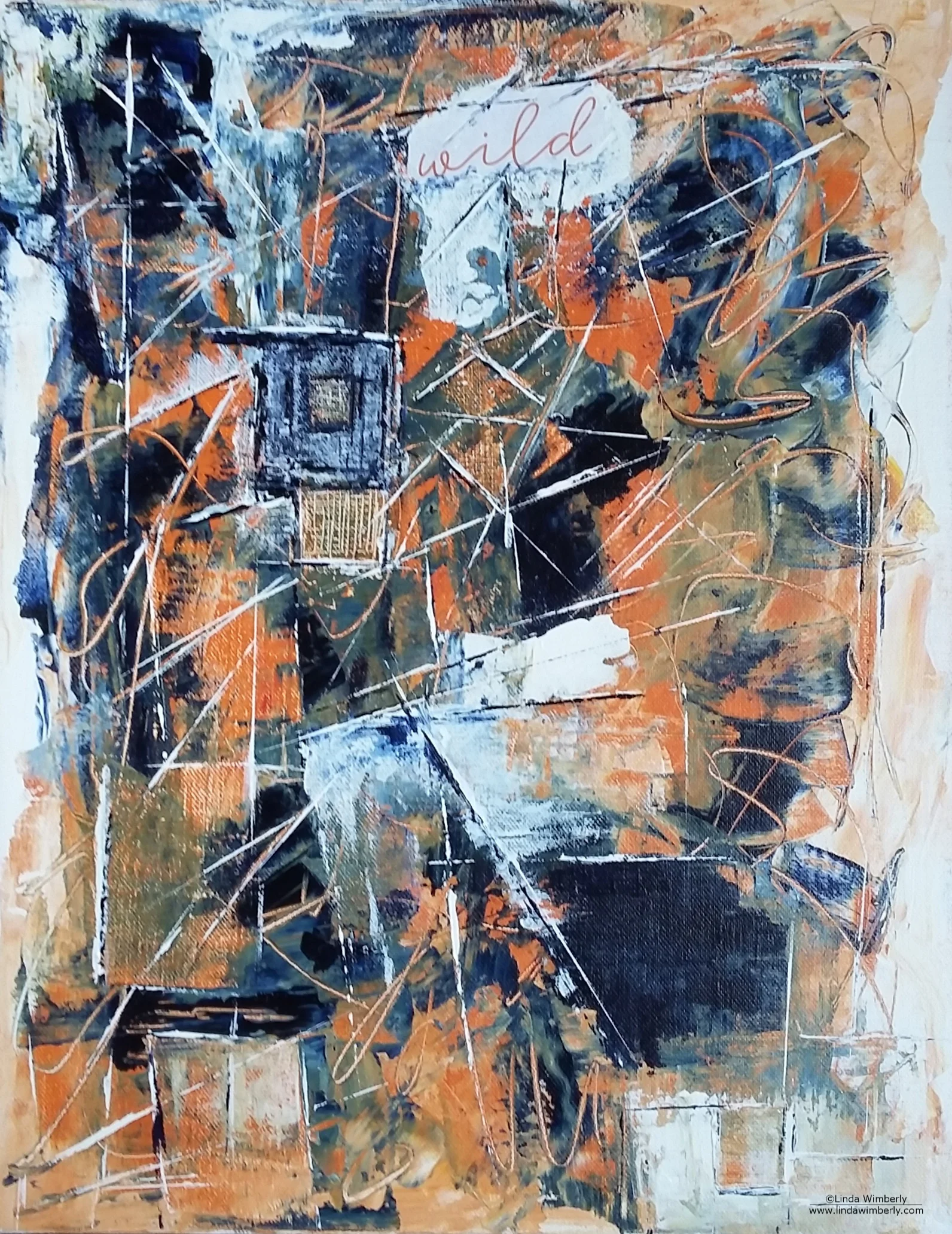 Wild - 18 x 14" - acrylic and paper - 2016