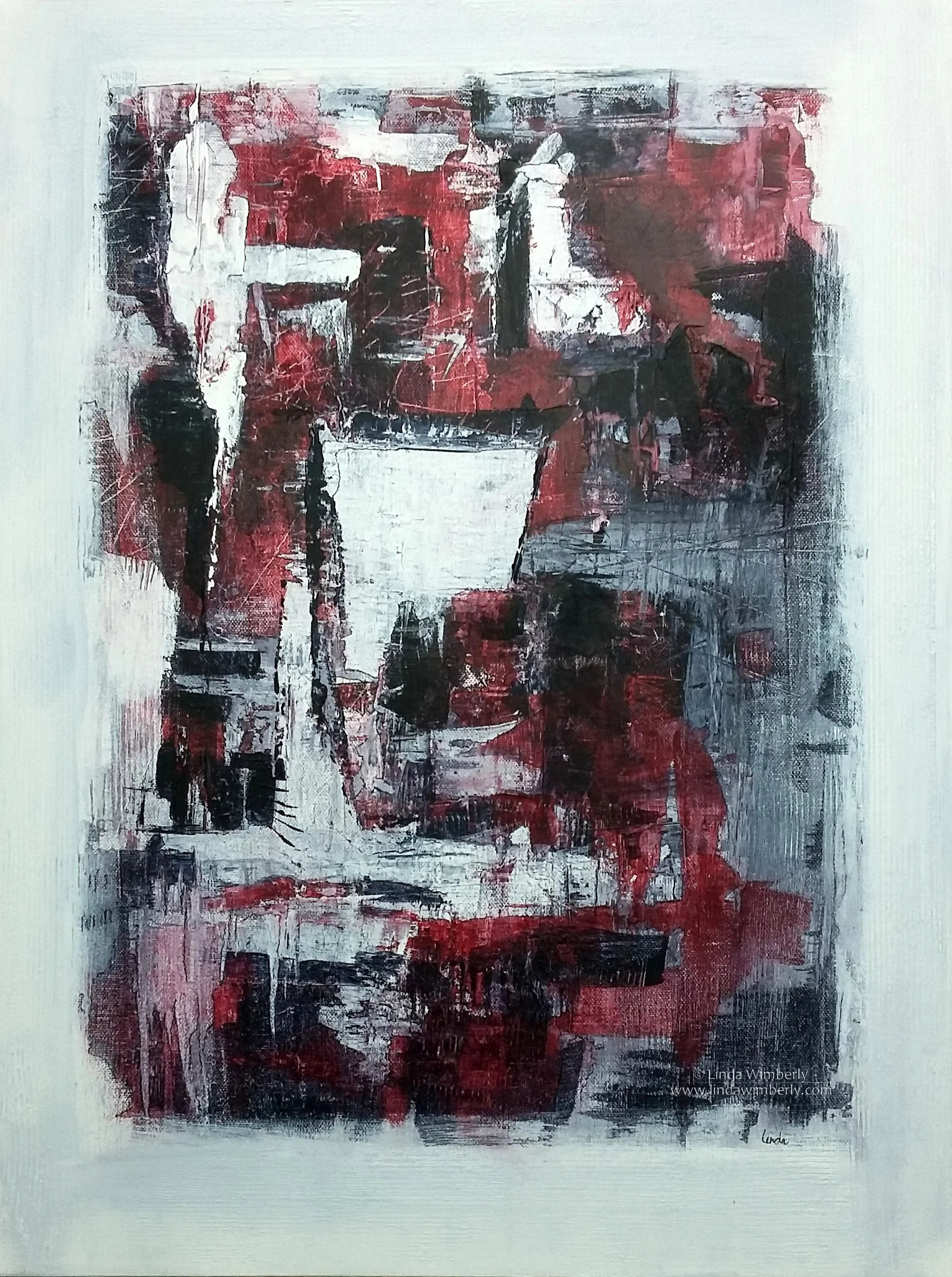 Intergalactic Visit - 24 x 18" - acrylic and ink - 2016 - SOLD