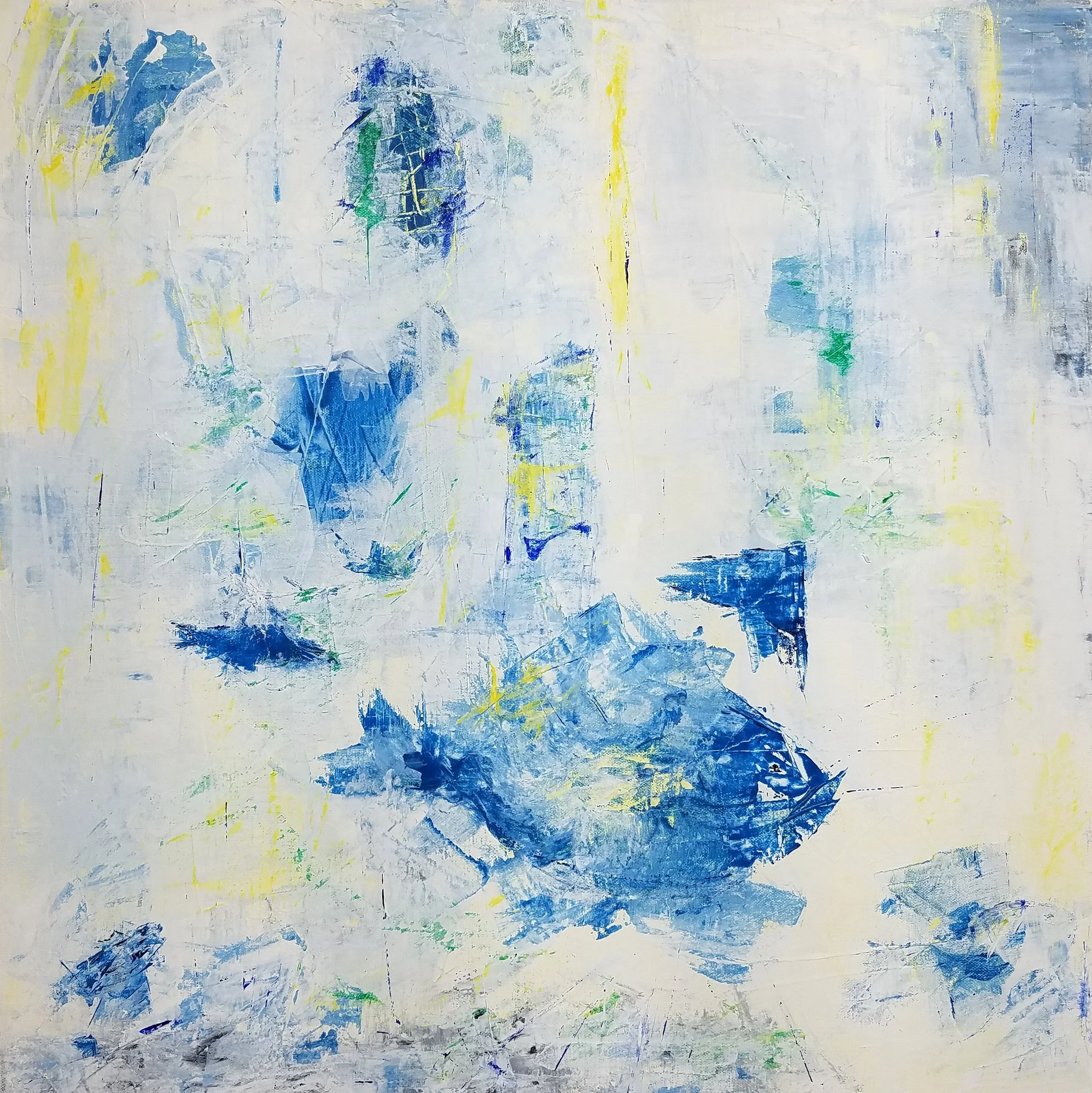 Out for a Swim - 20 x 20, acrylic, 2018 (c) Linda Wimberly