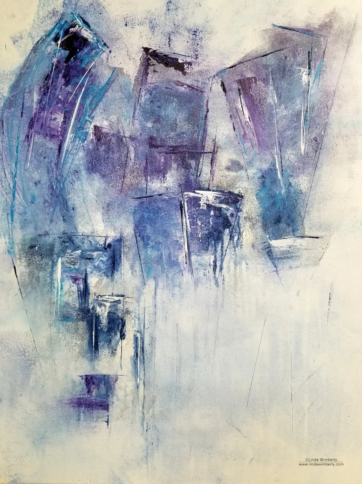 Earthquake - 20 x 16 x 1.5" - acrylic - 2018