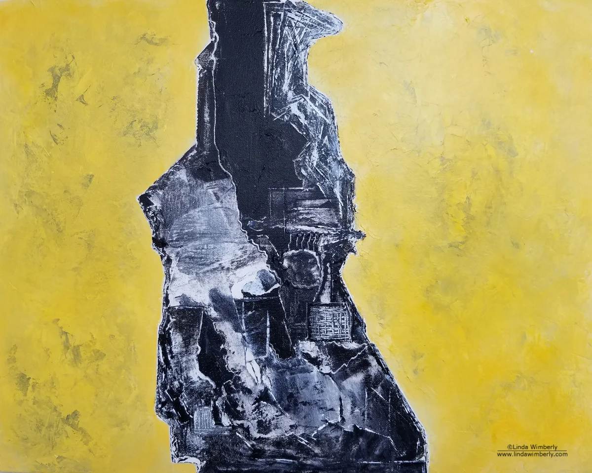 20 X 16 X 1.5” Mixed Media (acrylic and brush pen)