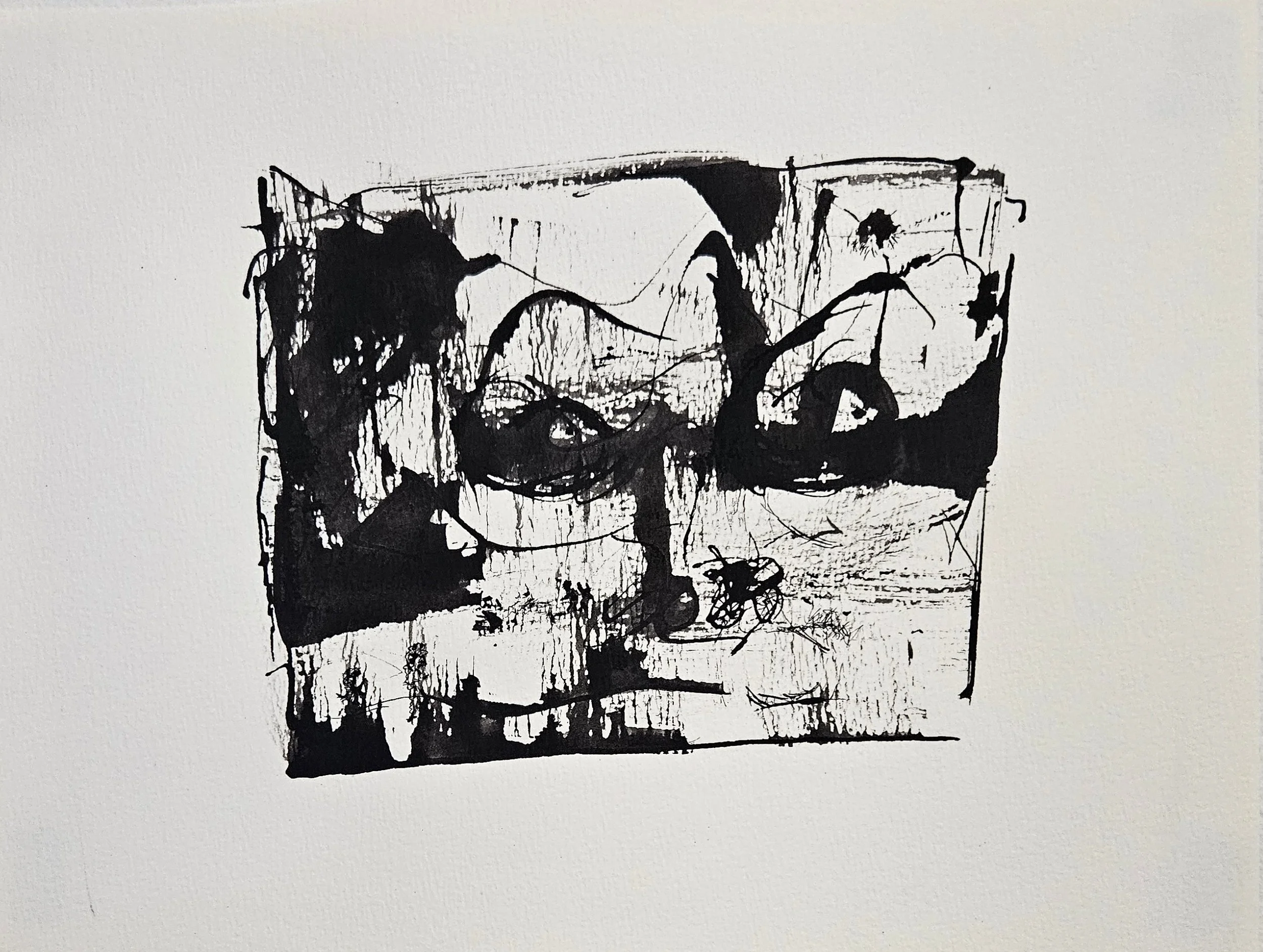 I Can See You - 9.5 x 12.5, ink on watercolor paper, 2025