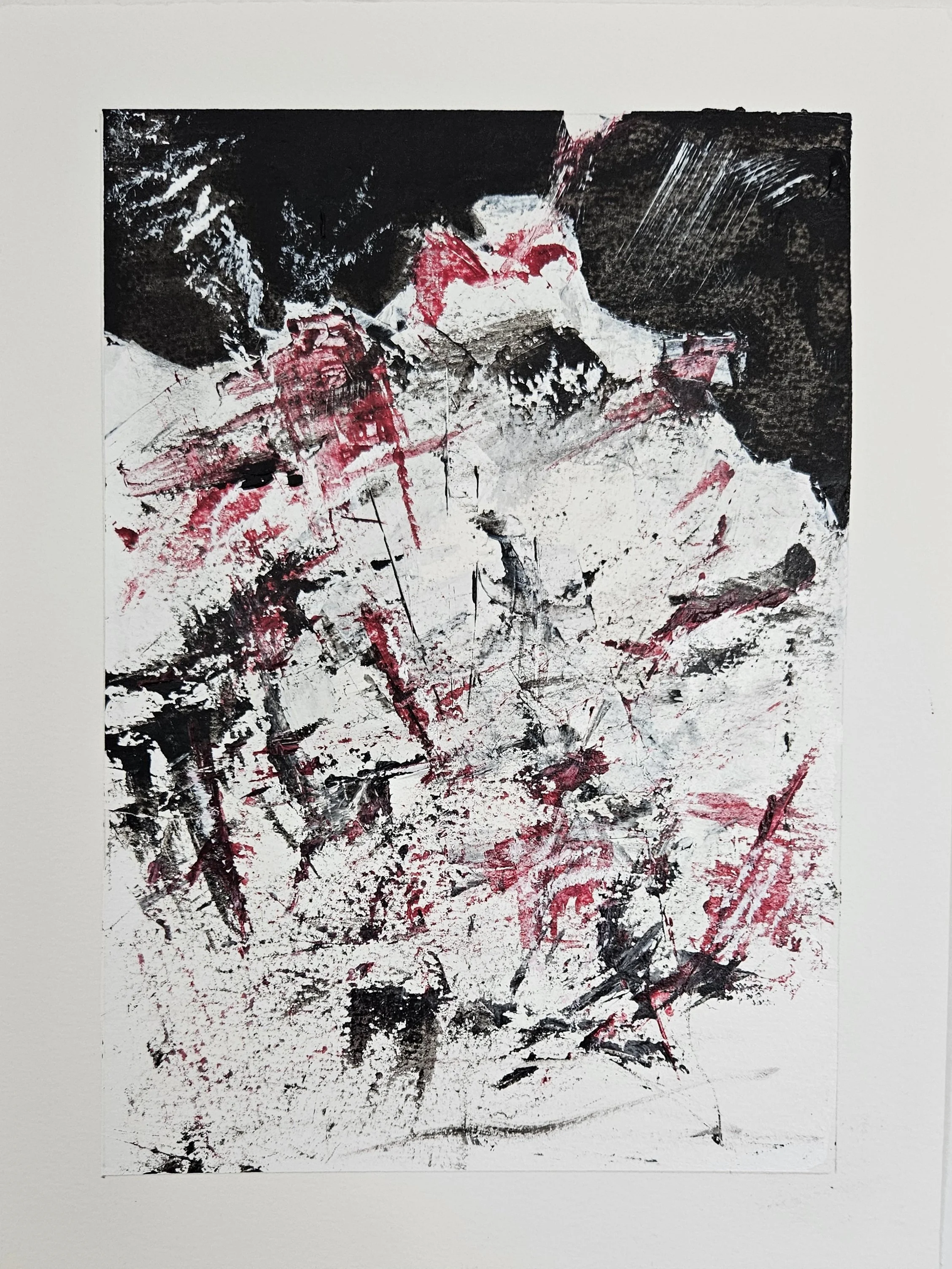 Daily Forecast: High Fire Danger, Wind - 12 x 9, acrylic on paper