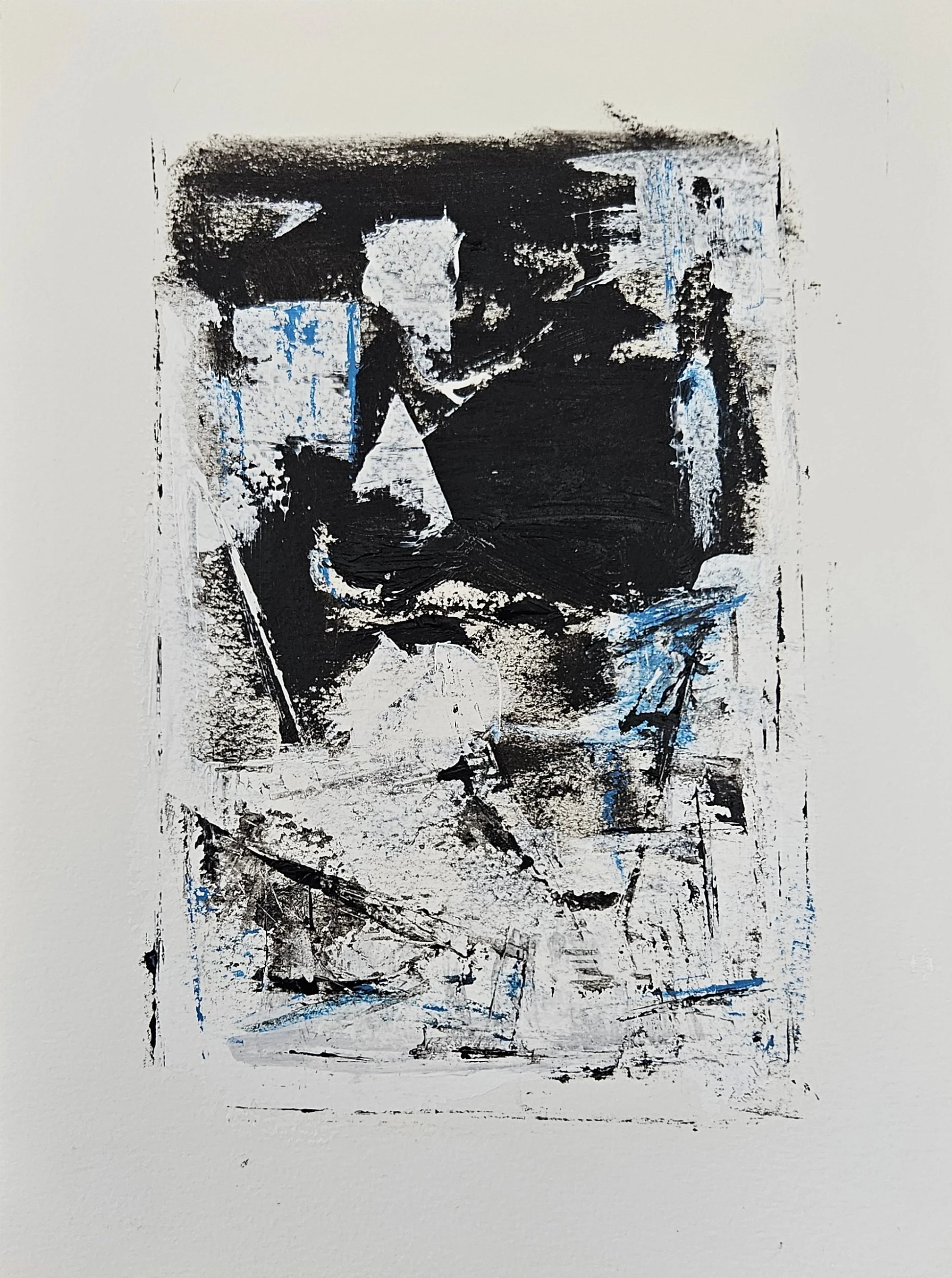 Daily Forecast: Partly Cloudy, Wind - 12 x 9, acrylic on paper