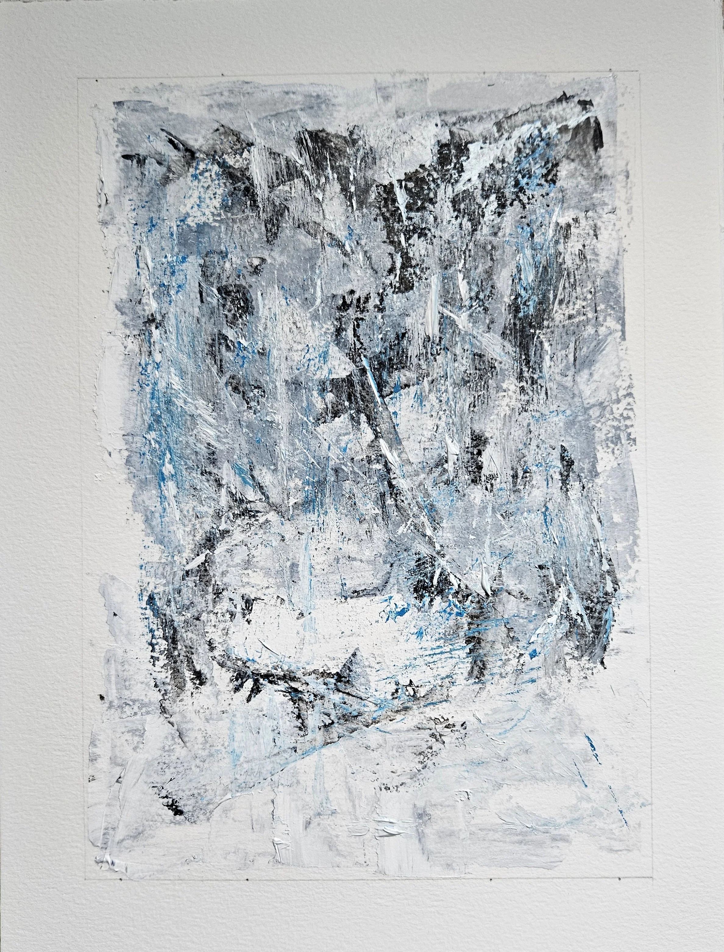 Daily Forecast: Freezing Rain and Ice, 12 x 9, acrylic on paper