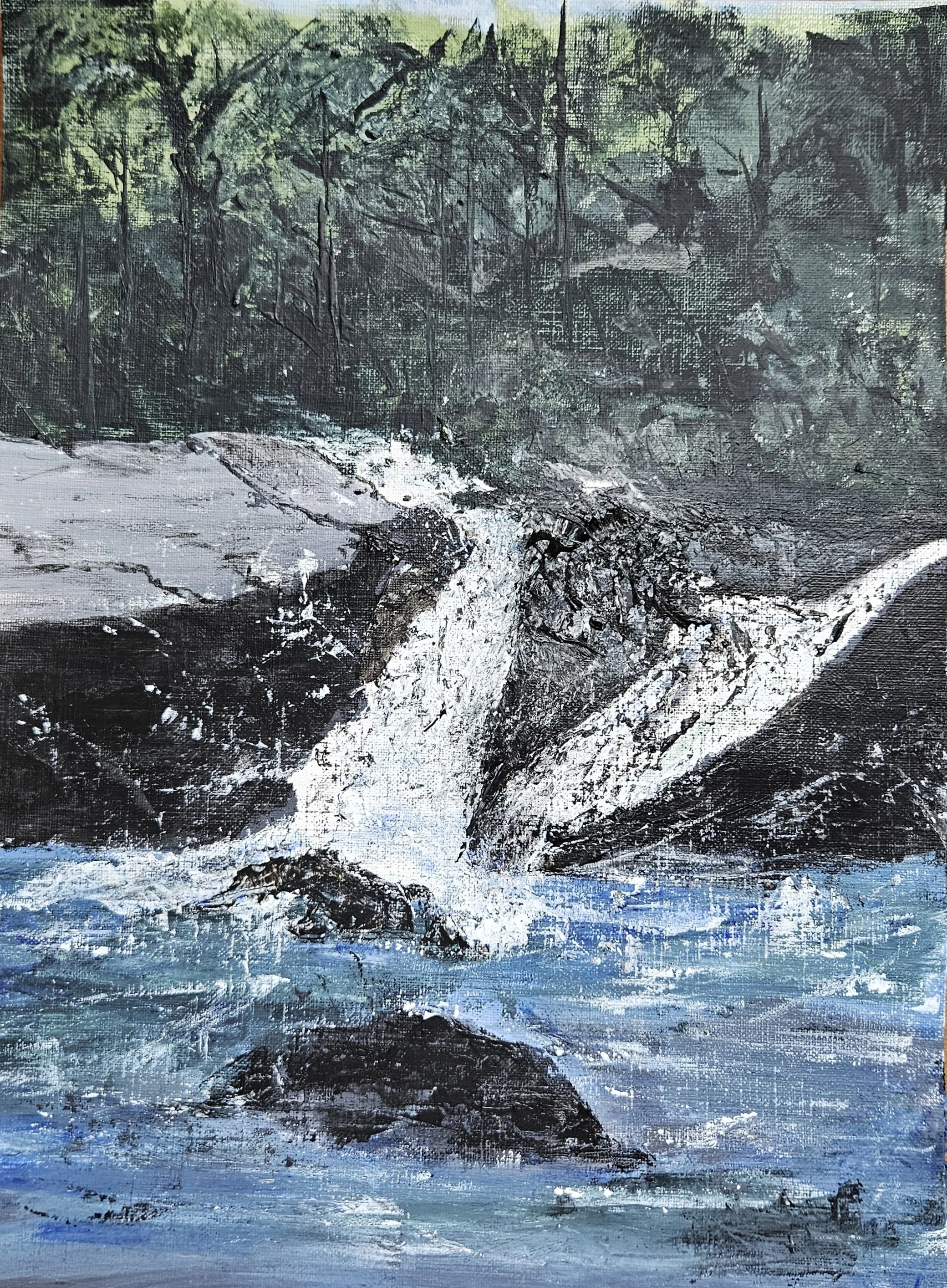 Water on Rocks - 12 x 9