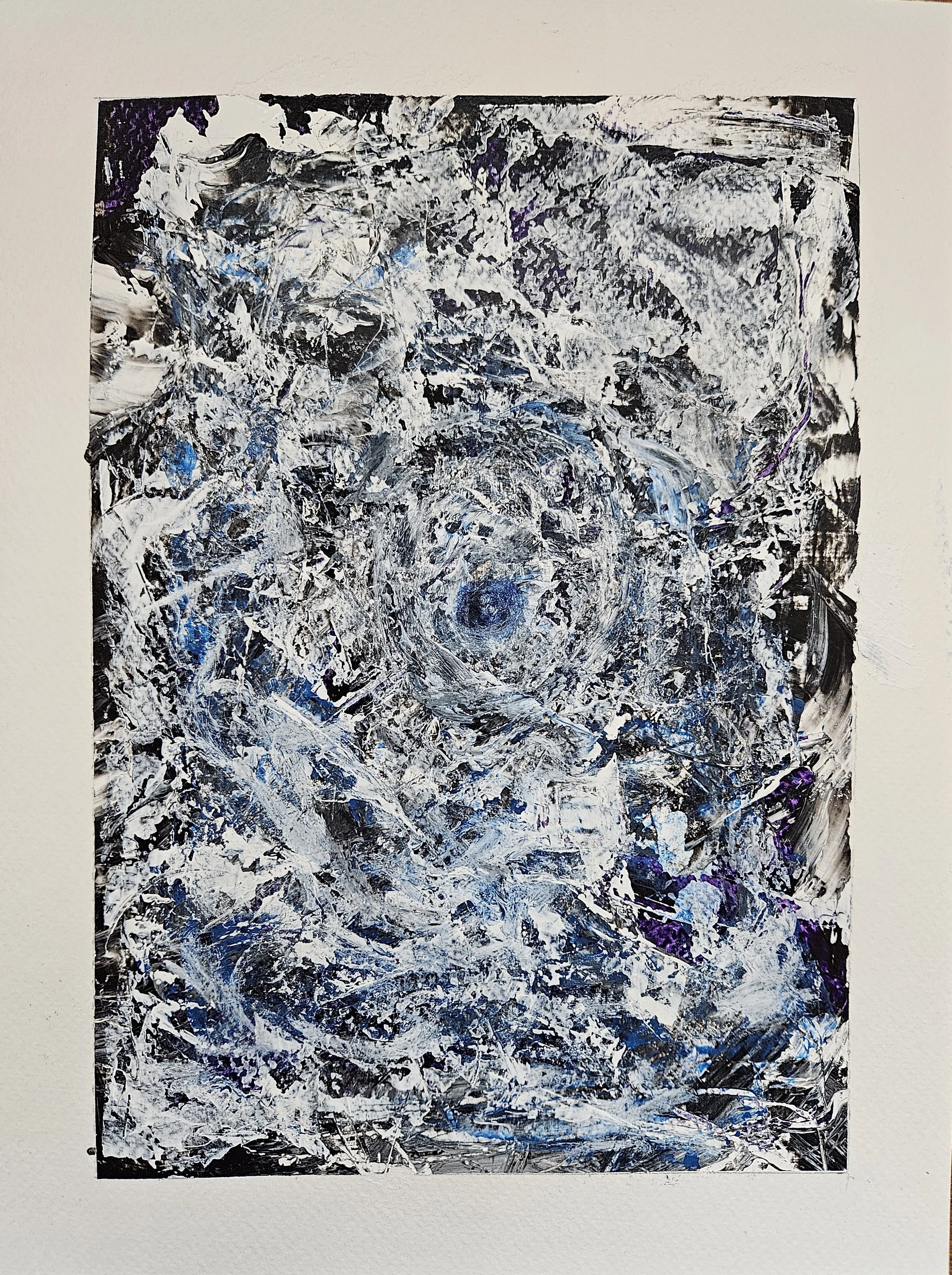 Eye of the Hurricane - 12 x 9, acrylic on watercolor paper