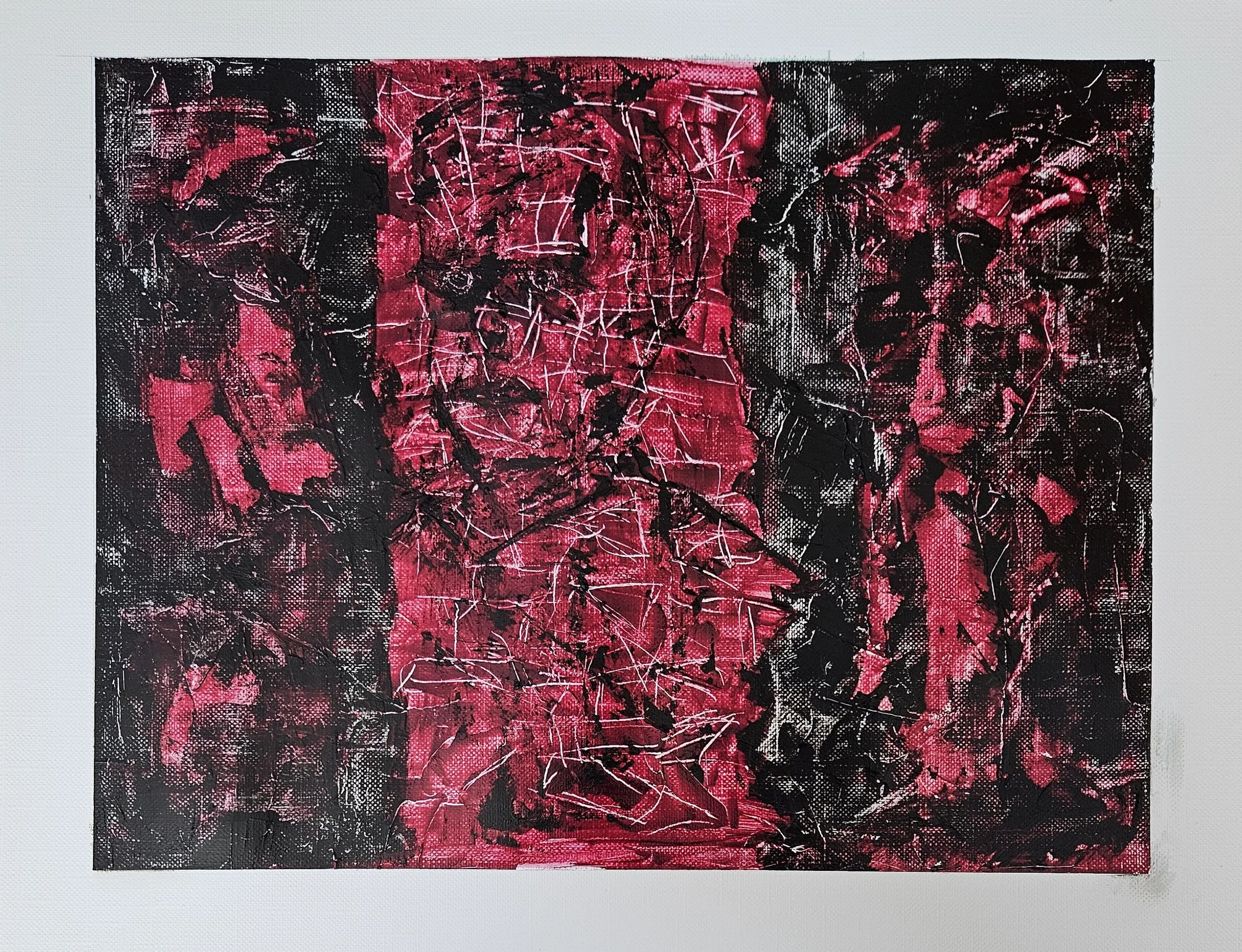The Invisible Faces - 16 x 20, acrylic on canva-paper