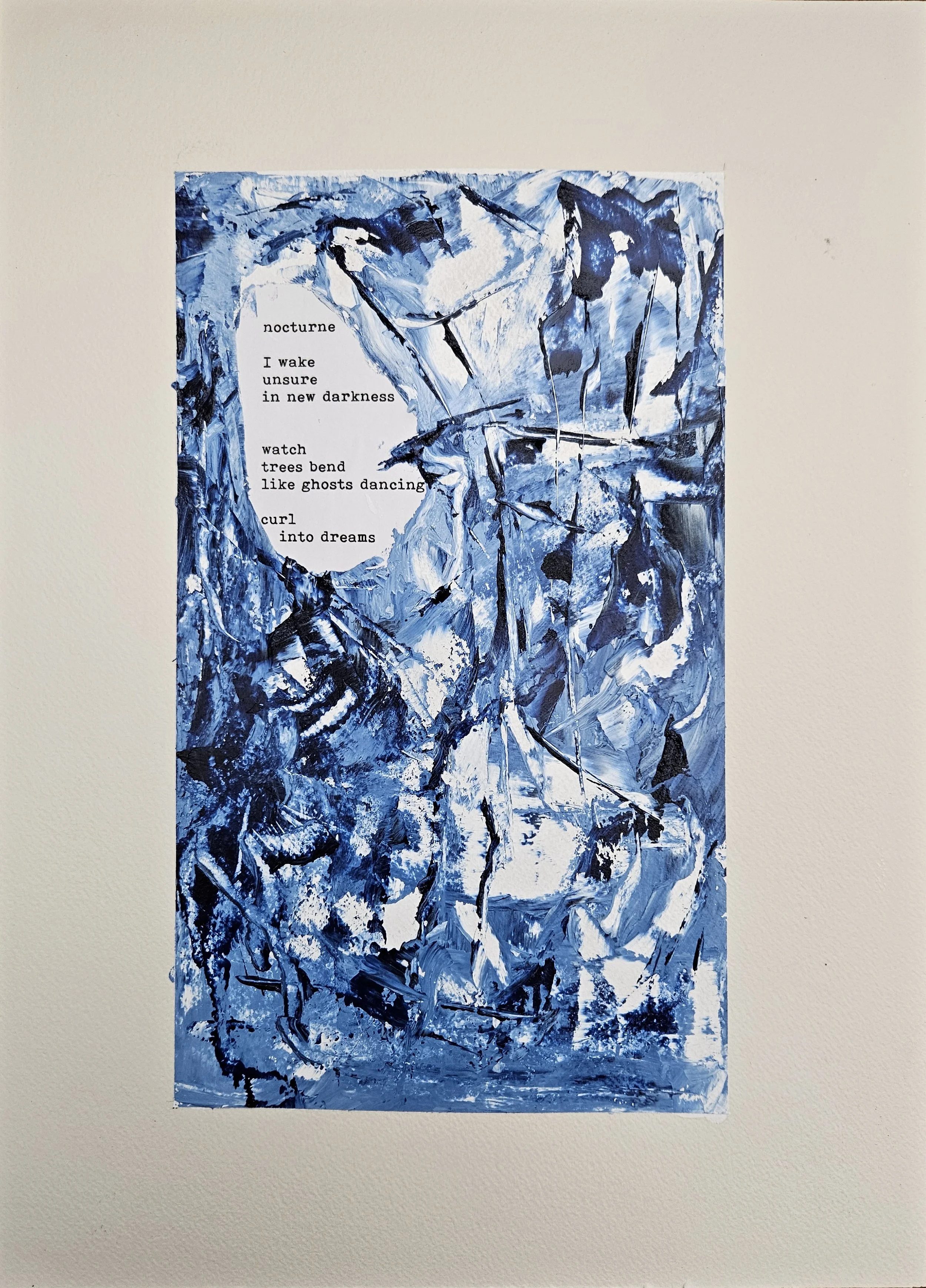 Nocturne - 14 x 10, acrylic and paper