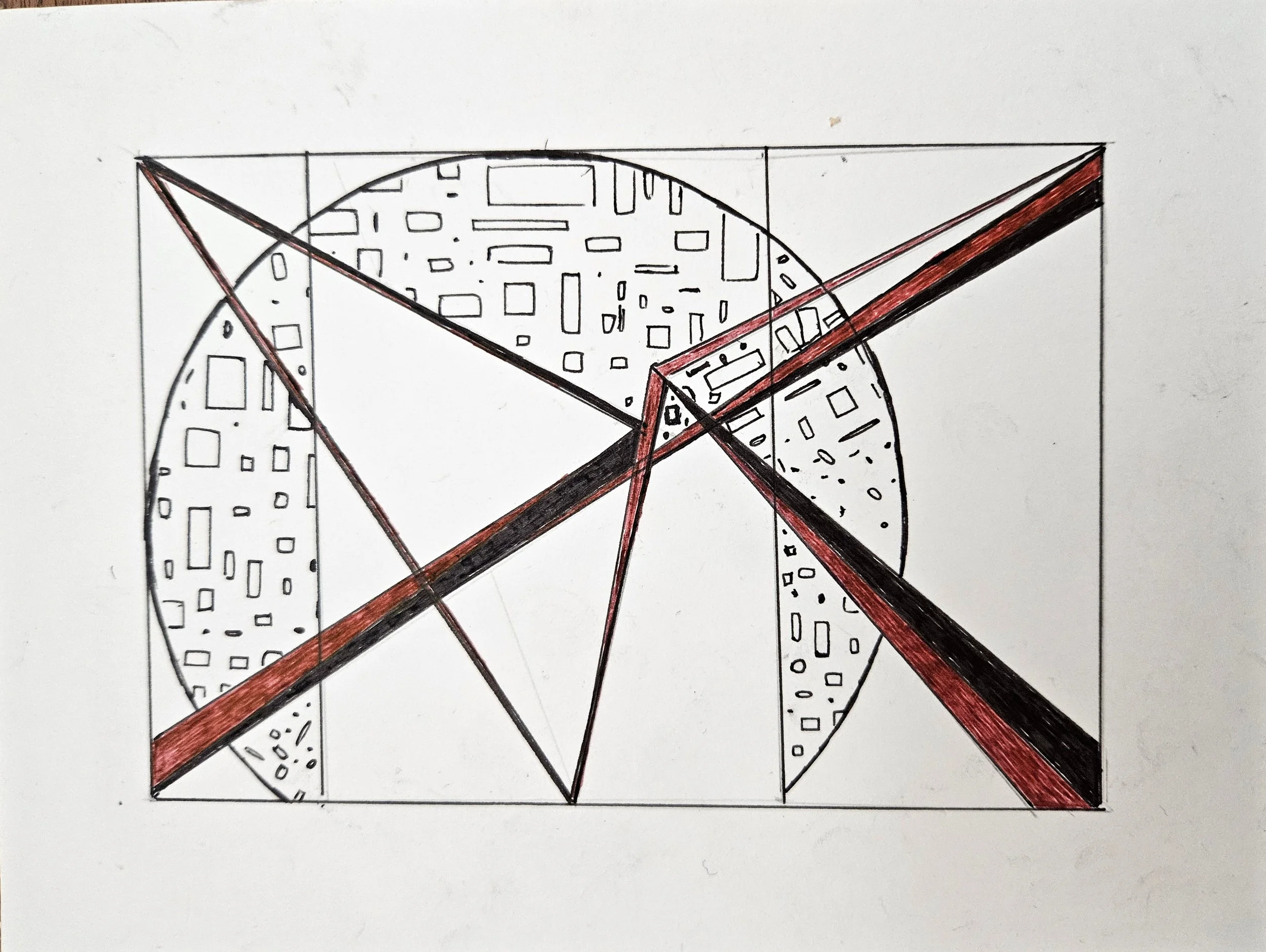 Language - 6 x 8, ink on mixed media paper