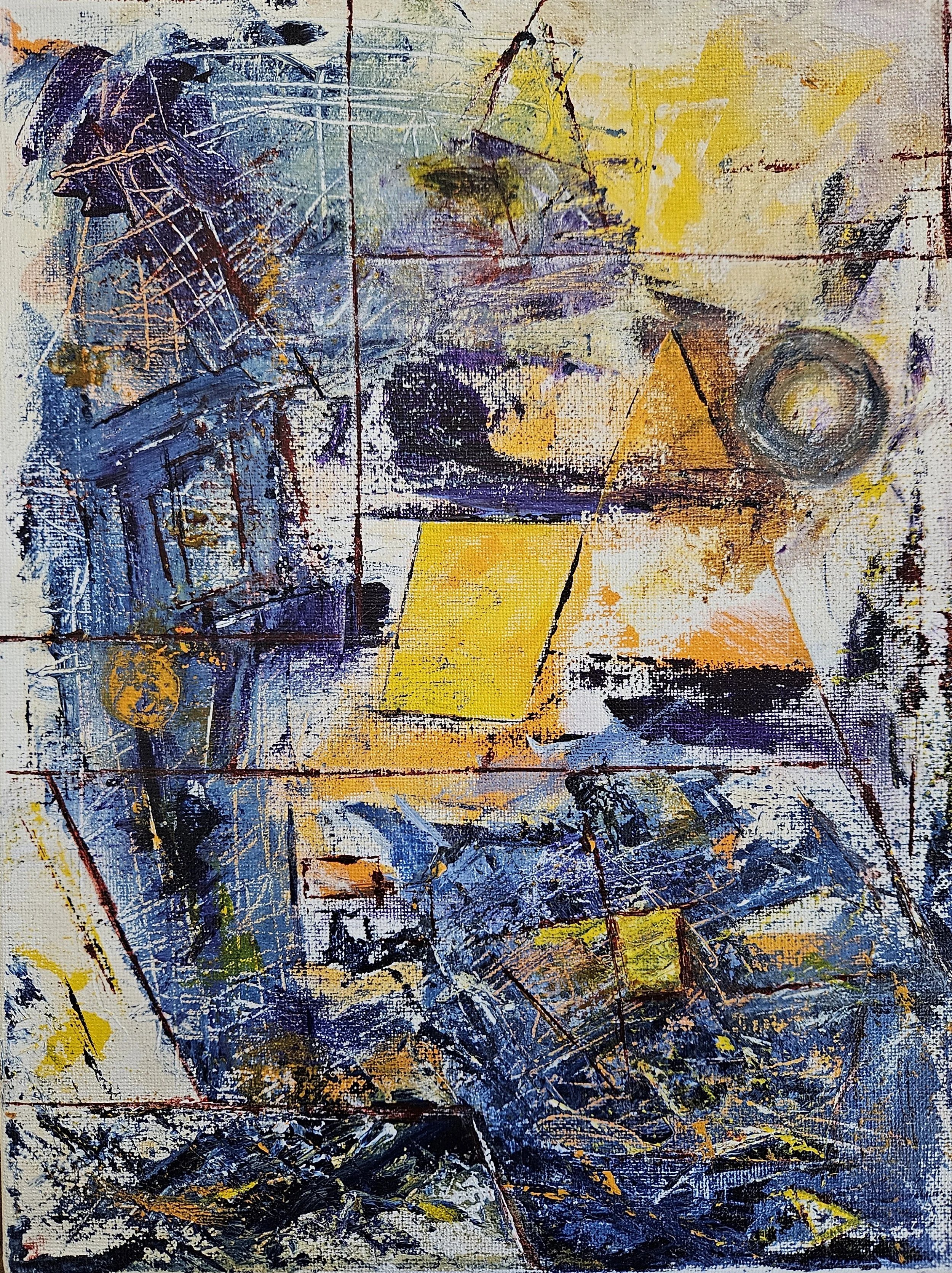 Euclidian Dreams - 12 x 9, acrylic on canvas, 2025