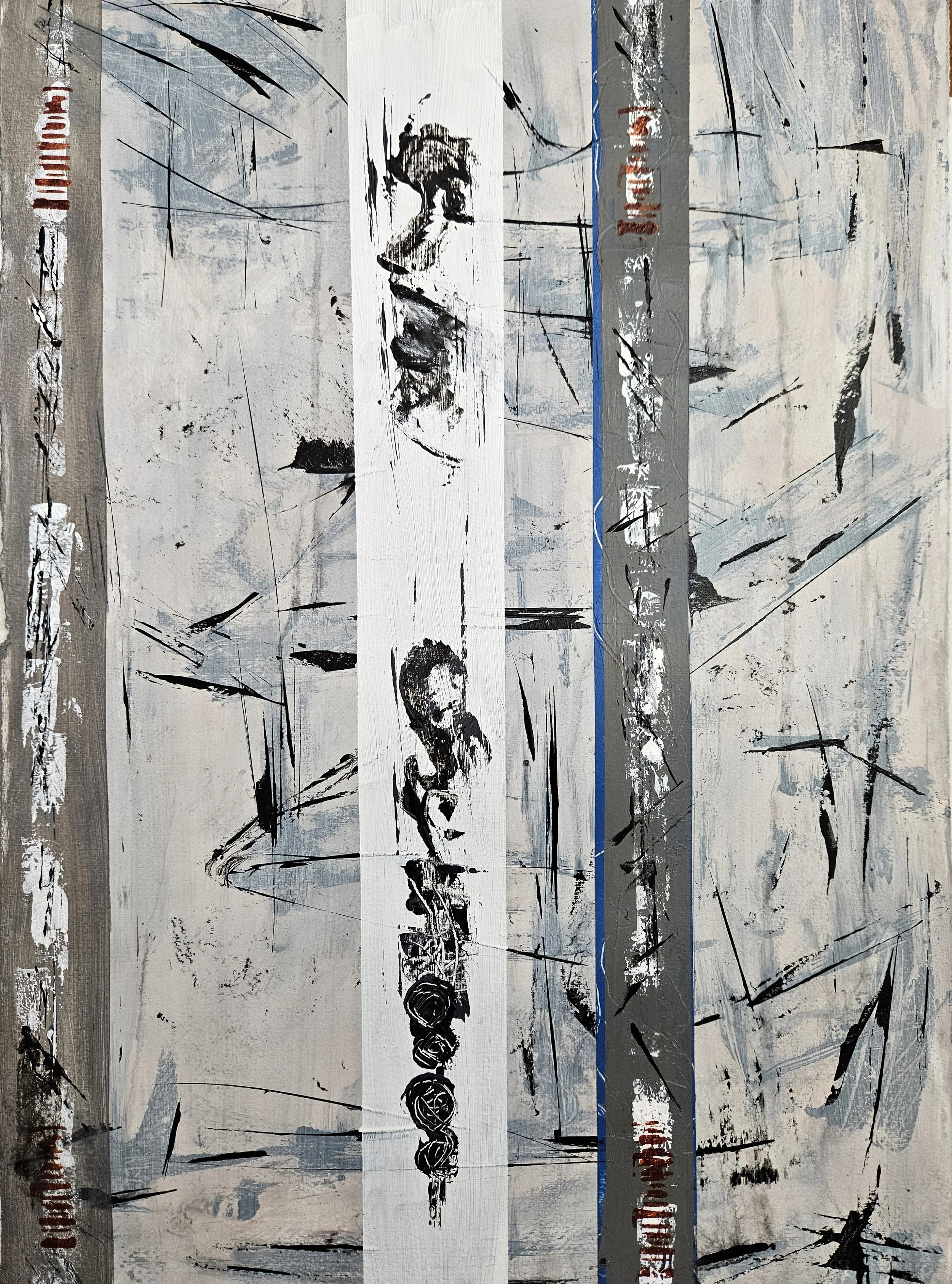 Tell Me - 22.5 x 15, acrylic on paper, 2025