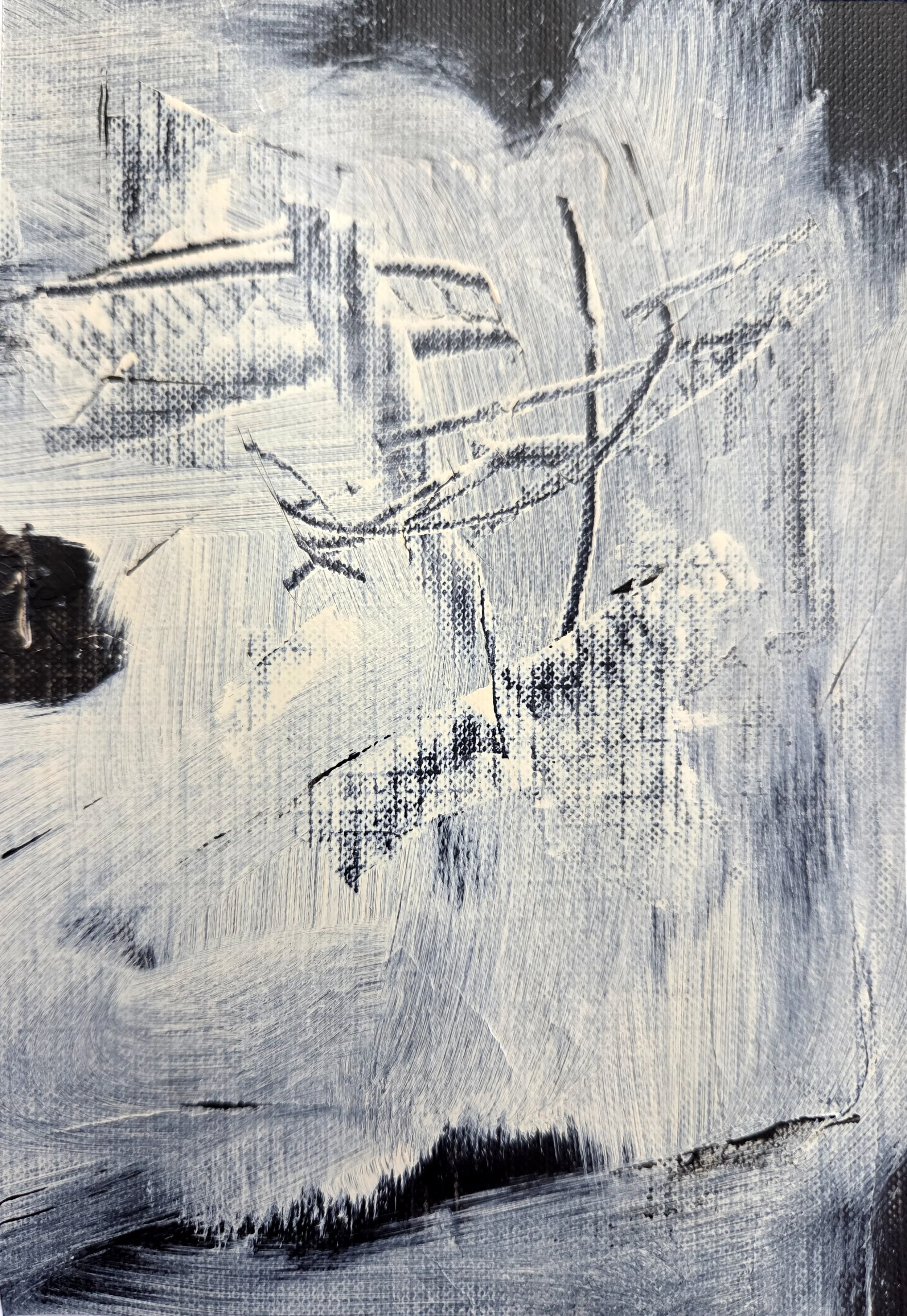 Landscape - 6.375 x 4.375, acrylic on watercolor paper, 2026