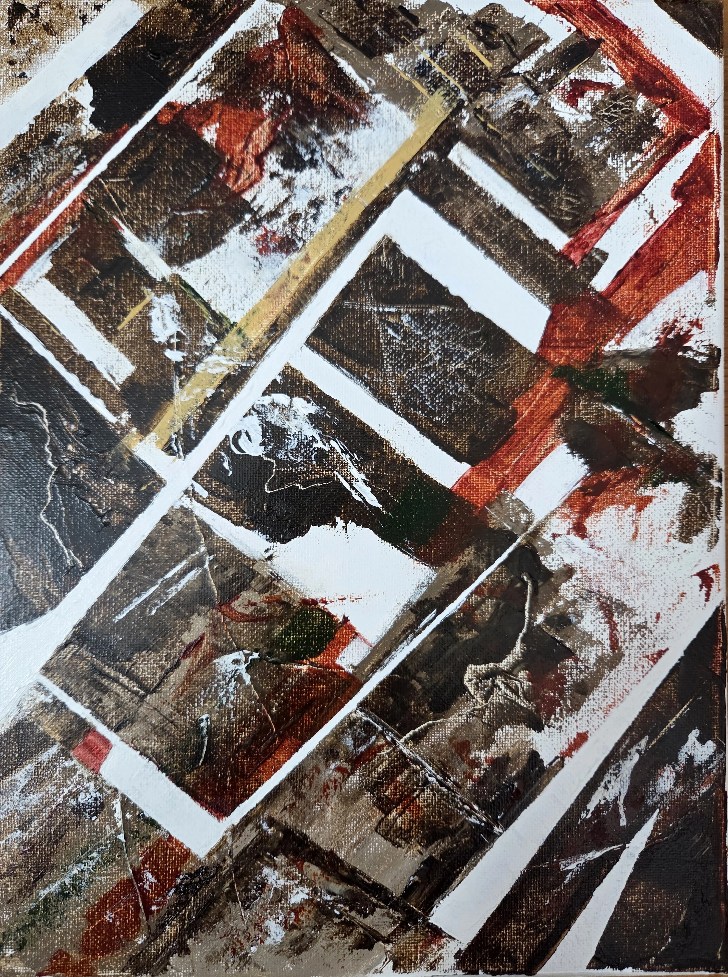 The Correspondent - 12 x 9, acrylic on canvas, 2026