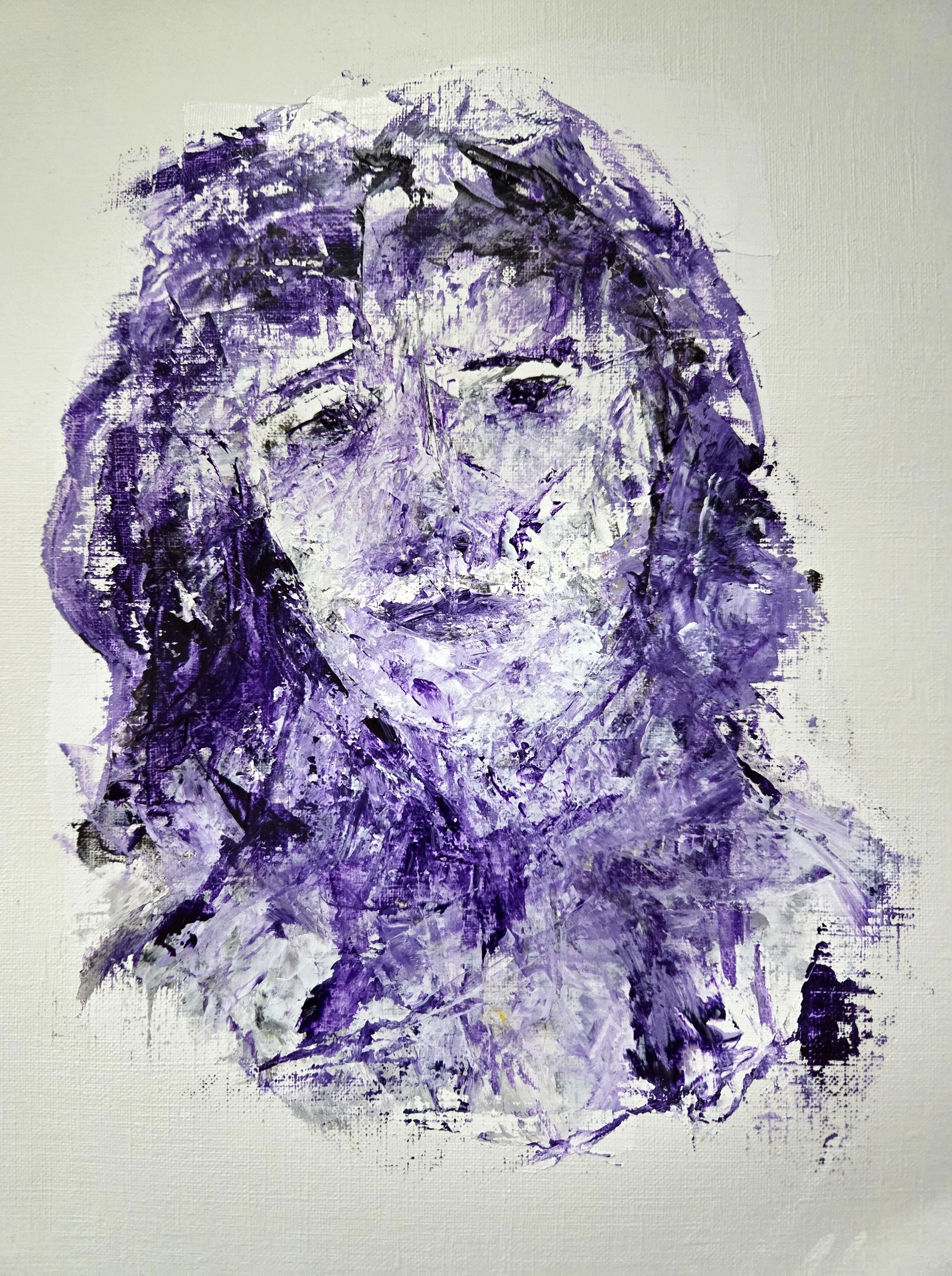 Reflection - 12 x 9, acrylic on acrylic and oil paper, 2026