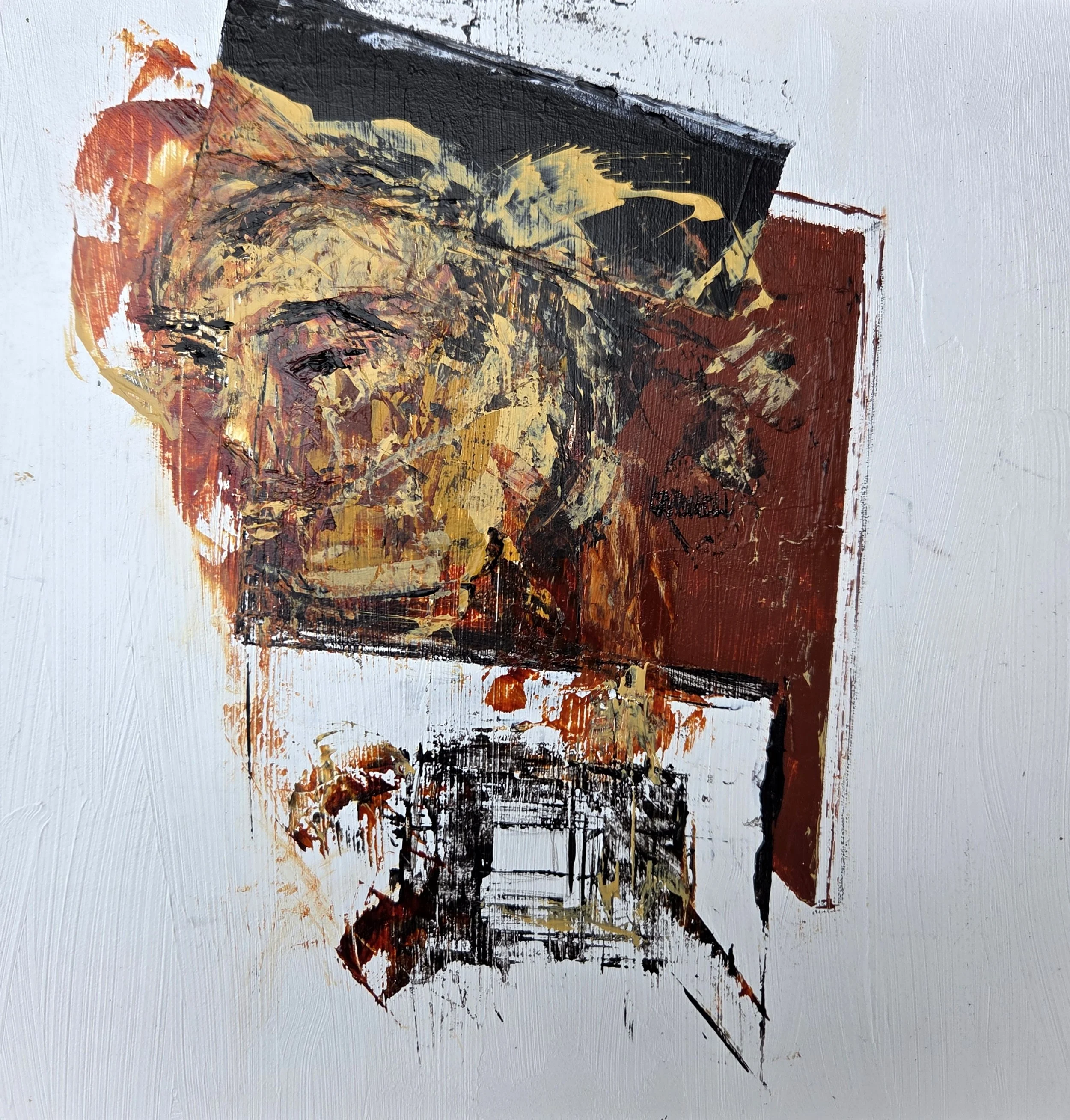 1984 Revisited - 8 x 8 x .75, acrylic on Gesso Board, 2026