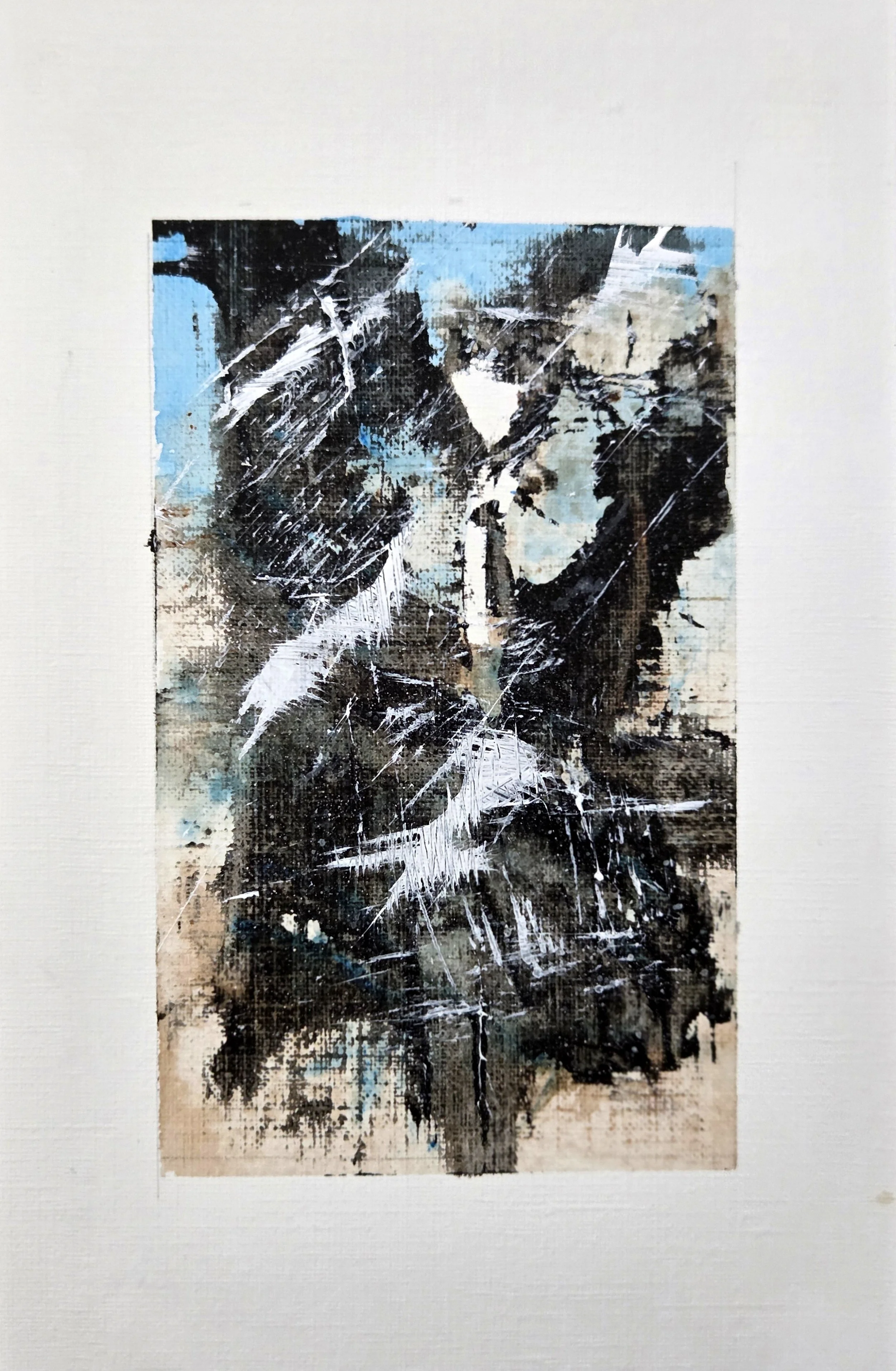 Refractions - 8.5 x 5.5, acrylic on acrylic and oil paper, 2026