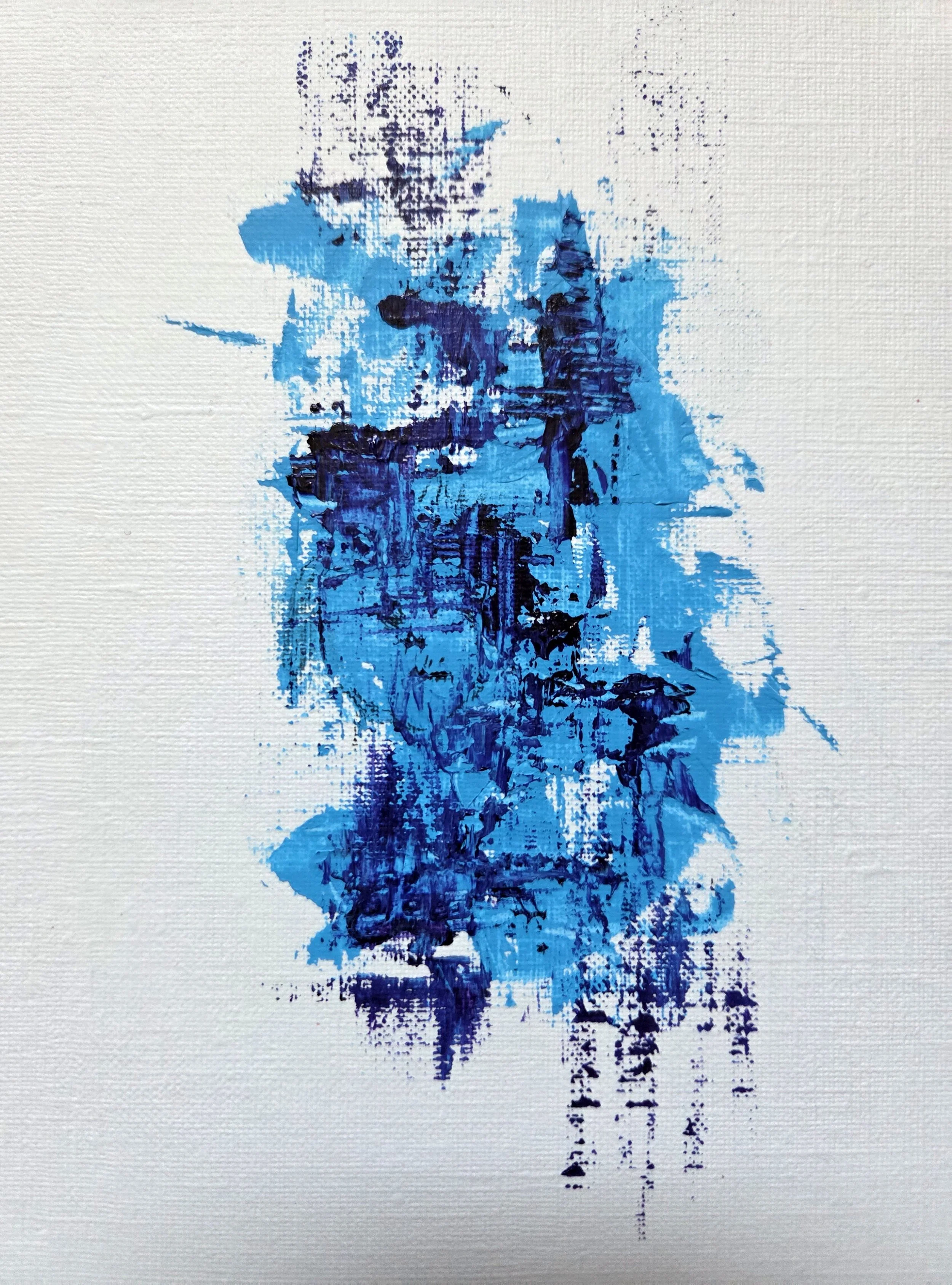 On the Process of Being - 8.5 x 5.5, on oil and acrylic paper