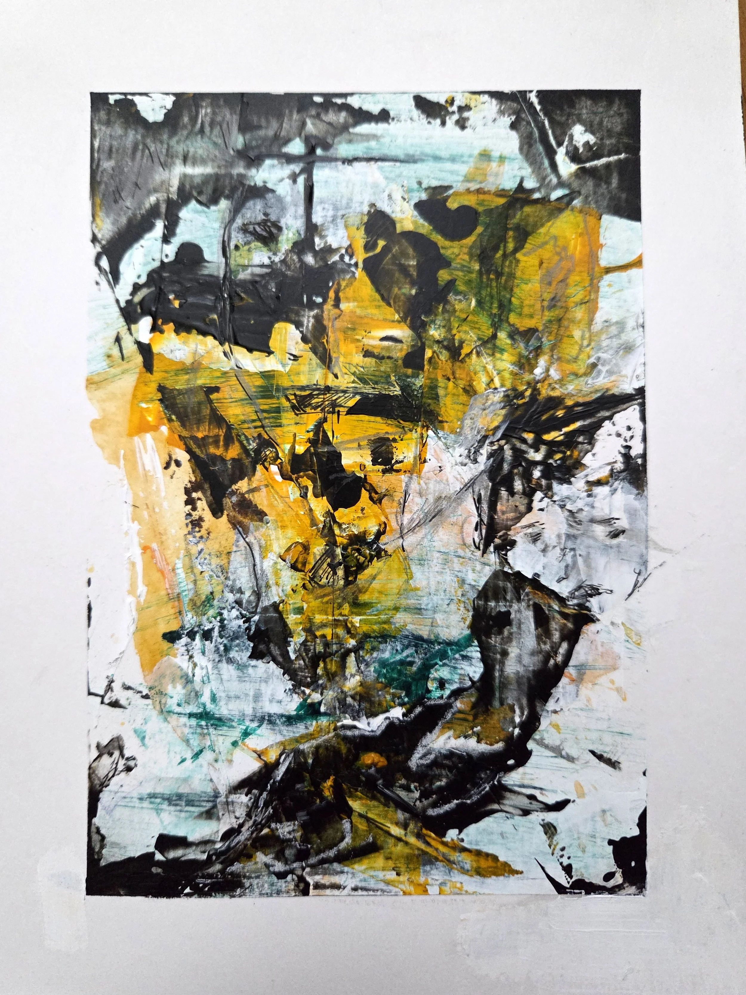 Where Evil Lurks - 8 x 6, Mixed Media (acrylic, ink, charcoal pencils) on mixed media paper, 2026