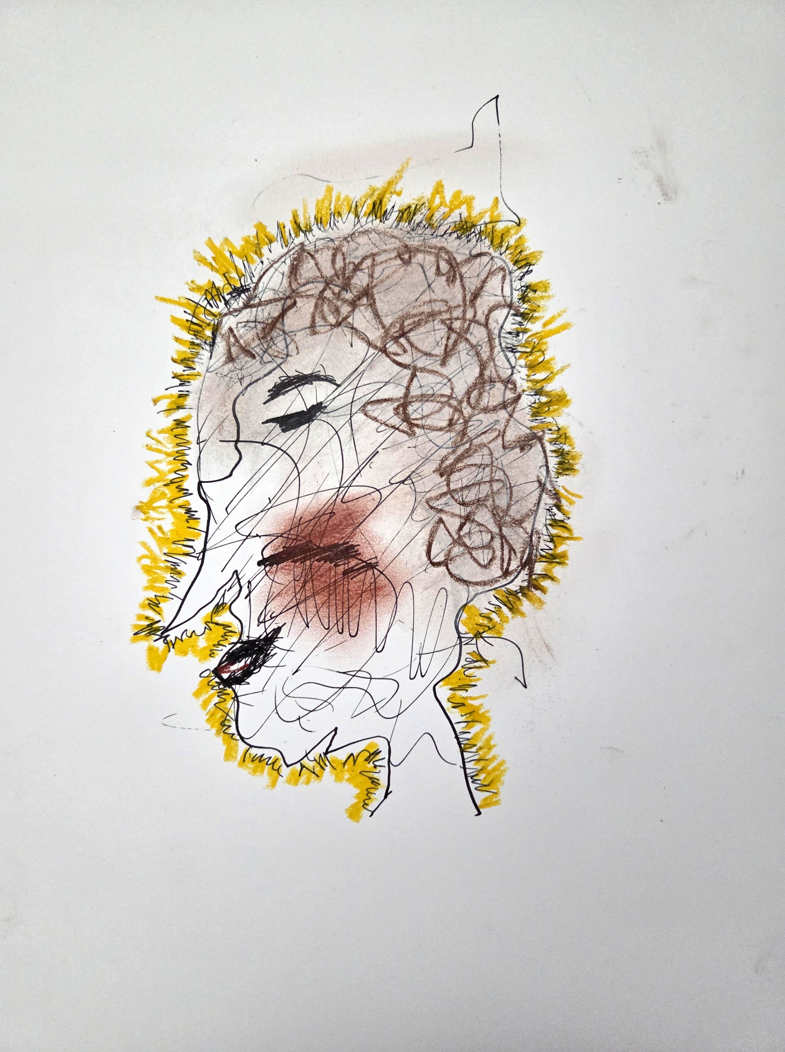 Amped - 12 x 9, Mixed Media (ink, Conte crayons, oil pastels) on Bristol paper, 2026